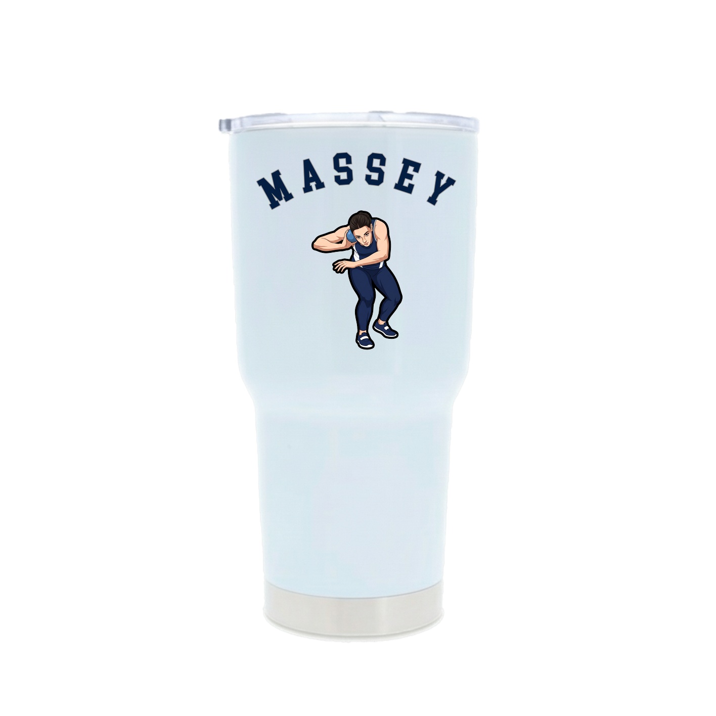 30oz Stainless Steel Tumbler — Shirsey Arch in White