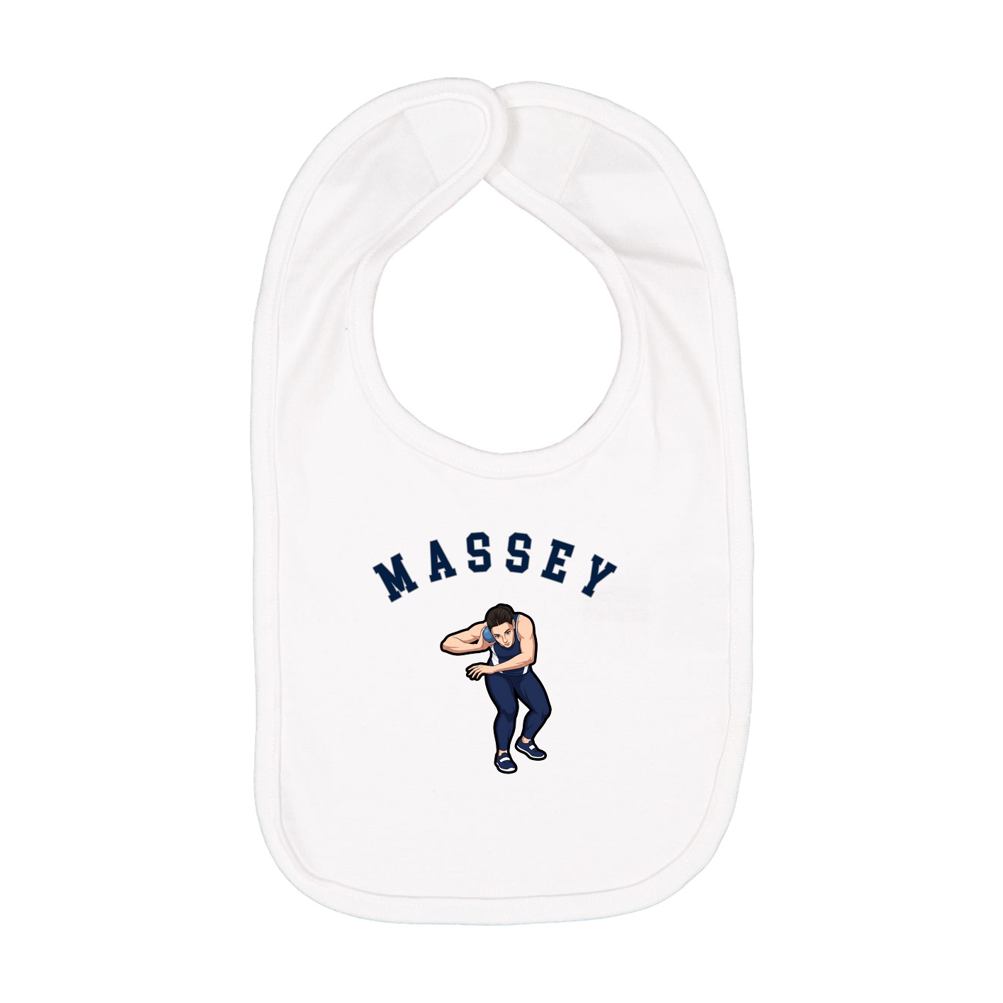 Infant Bib — Shirsey Arch in White