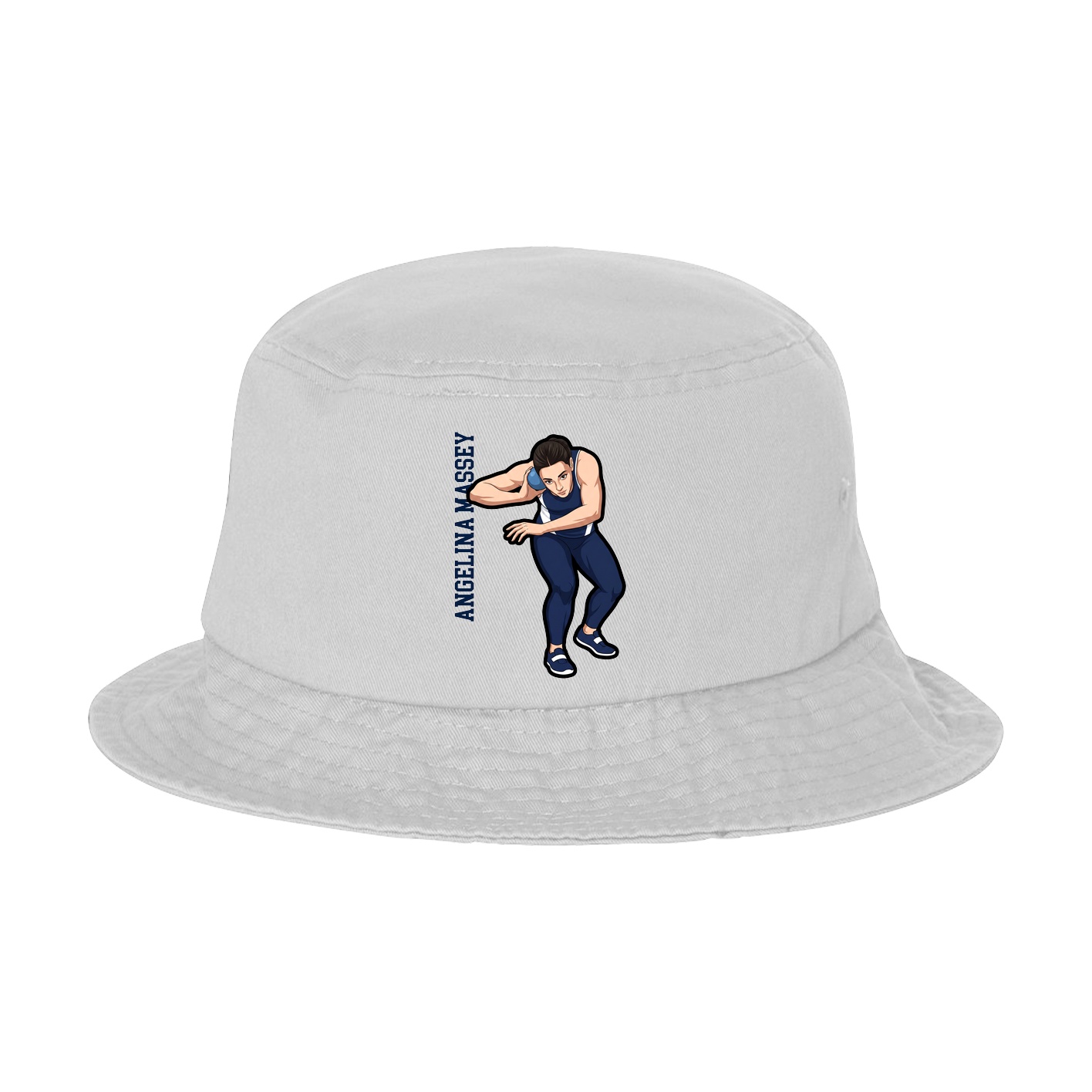Bucket Cap — Name Vertical in White