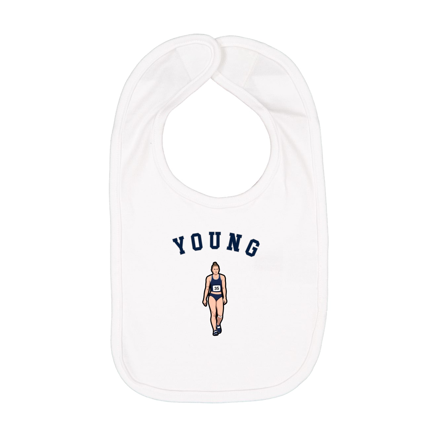 Infant Bib — Shirsey Arch in White