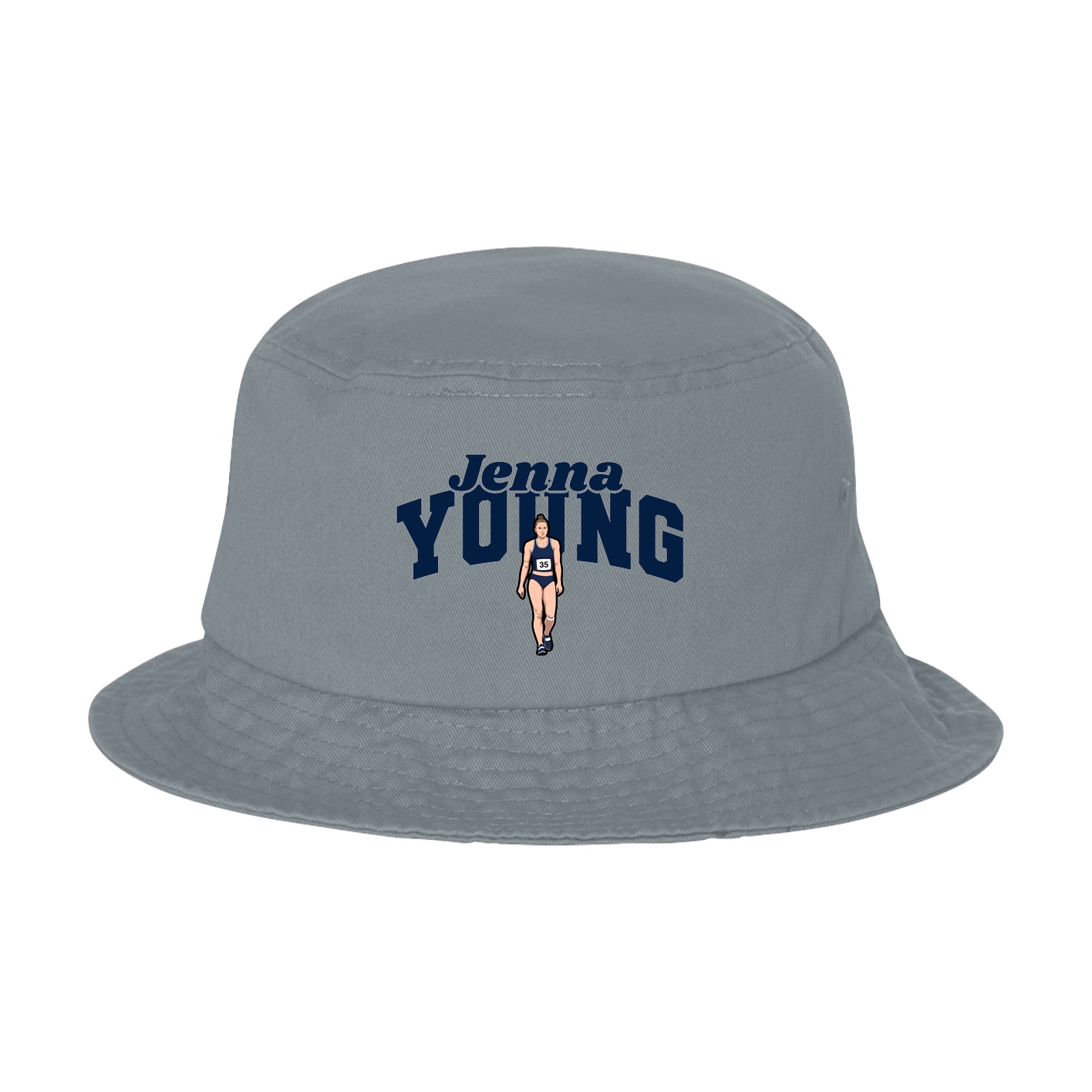 Bucket Cap — Signature Arch in Grey