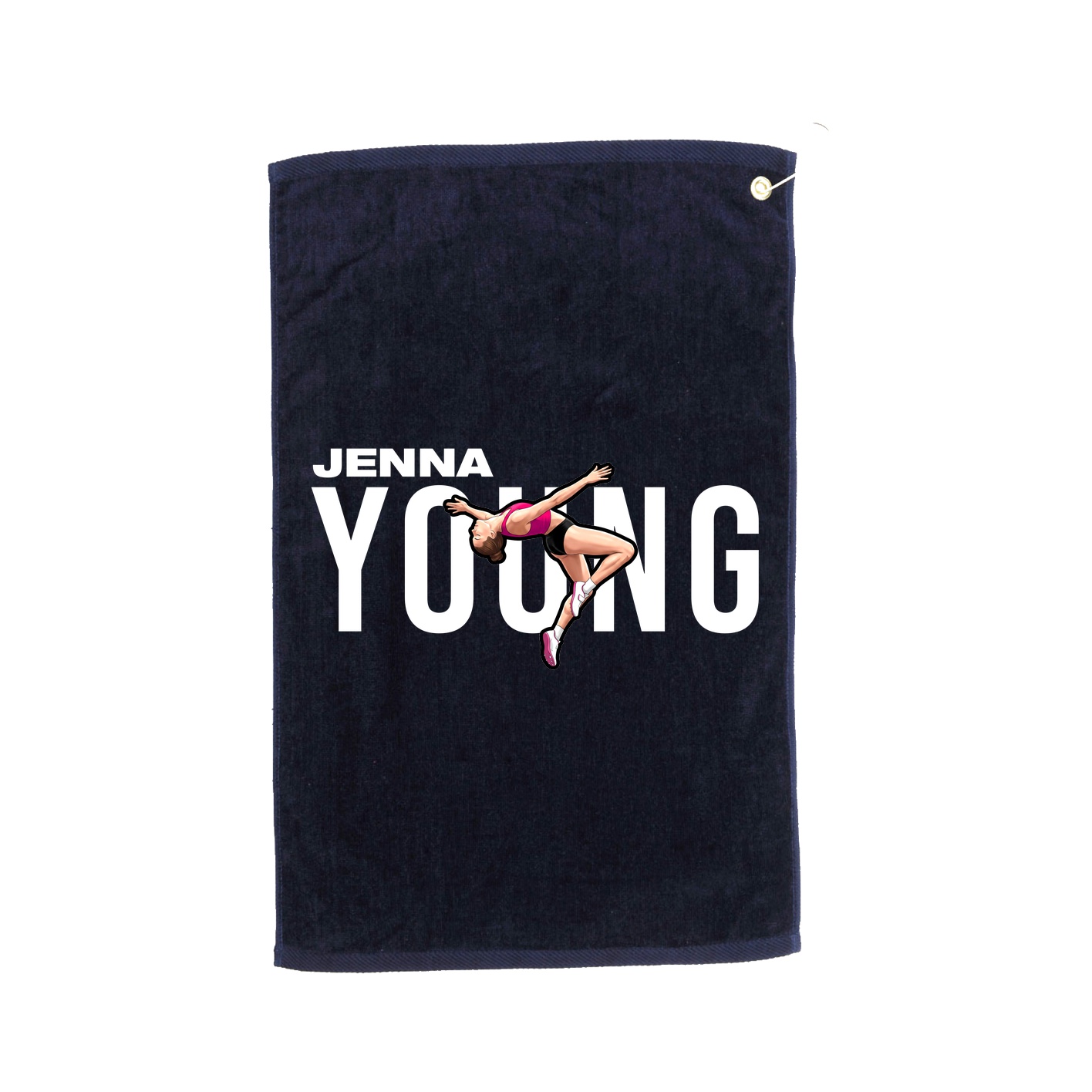 Golf Towel — Player Name in Navy