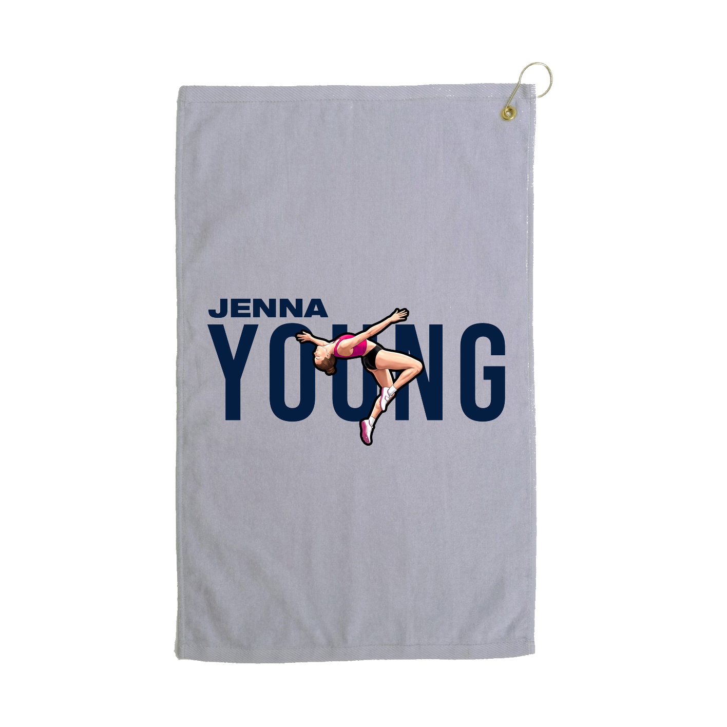 Golf Towel — Player Name in Grey