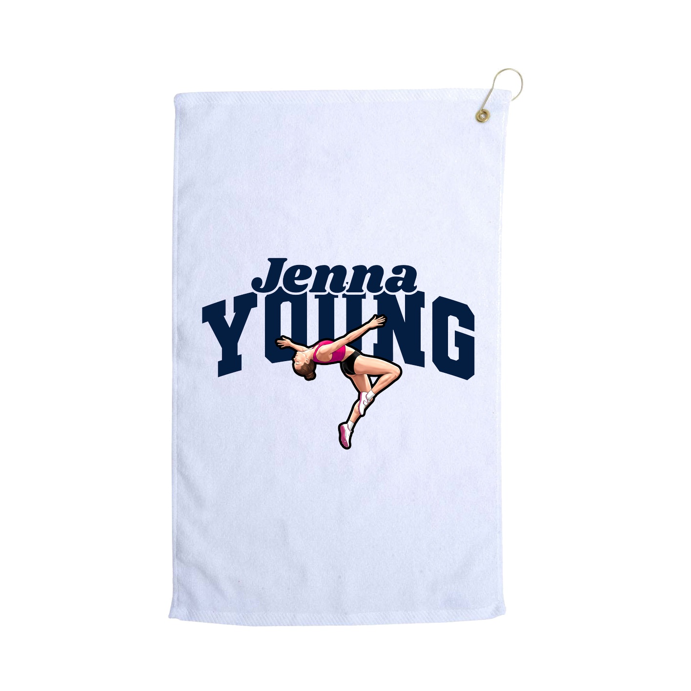 Golf Towel — Signature Arch in White