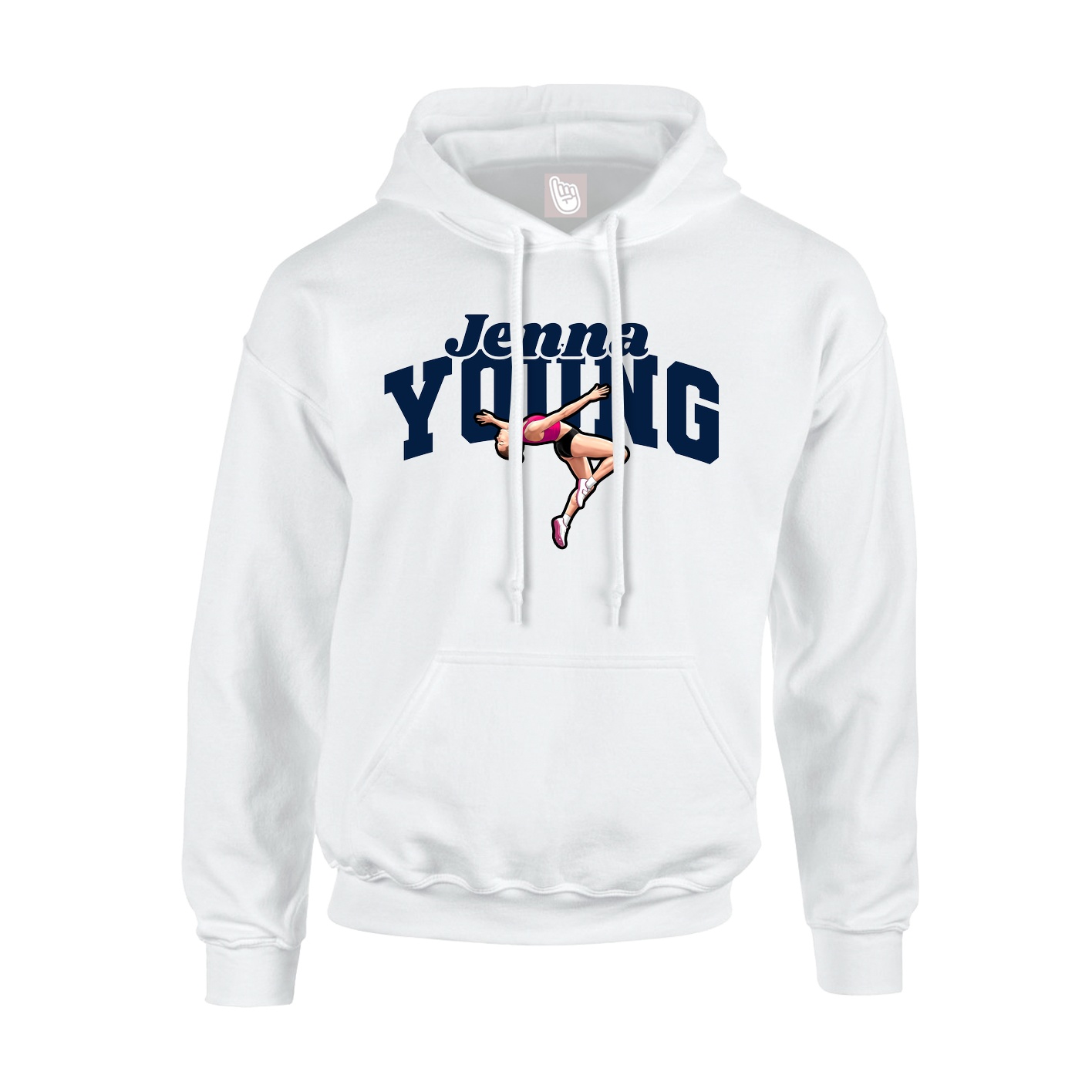 Hoodie — Signature Arch in White