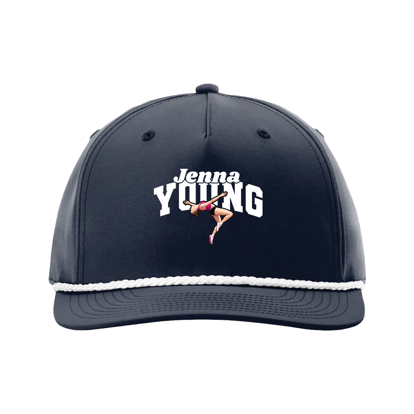 Five-Panel Classic Rope Cap — Signature Arch in Navy