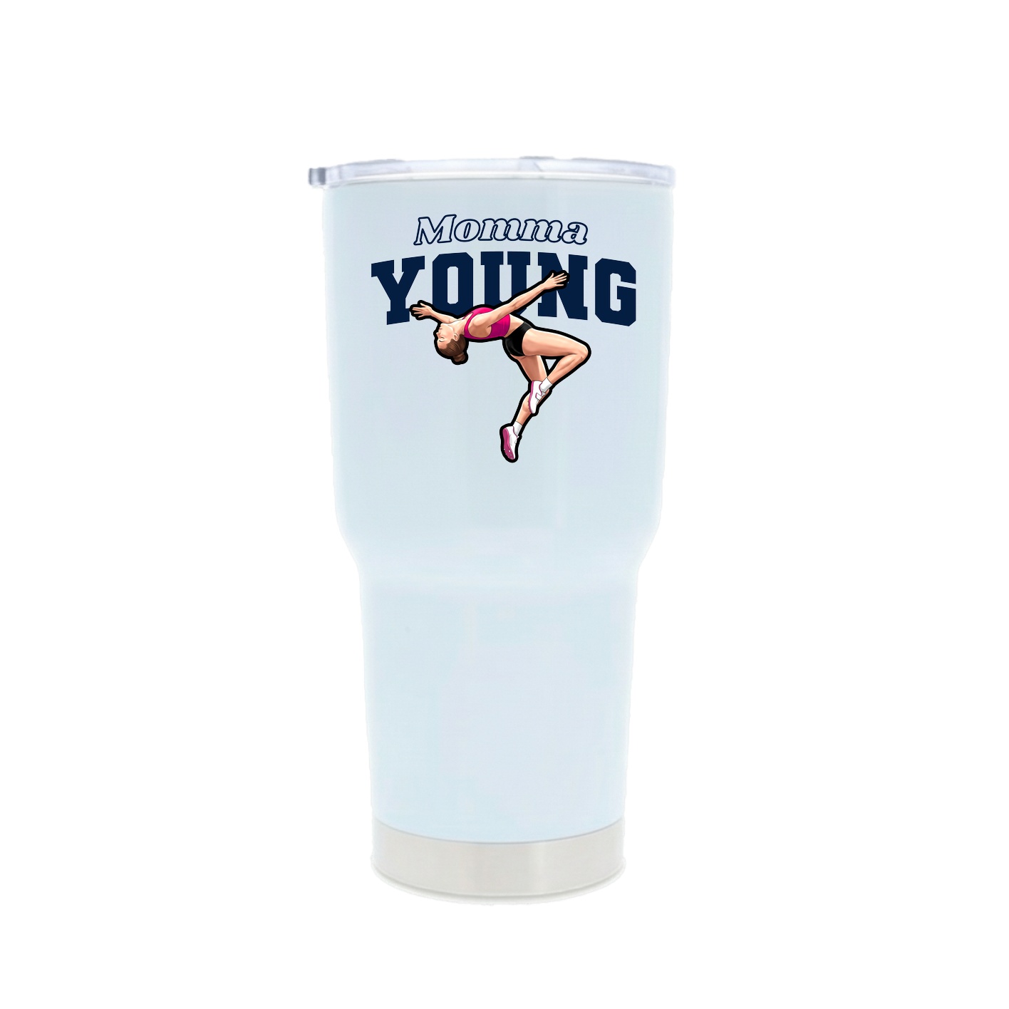 30oz Stainless Steel Tumbler — Mothers Day Block in White
