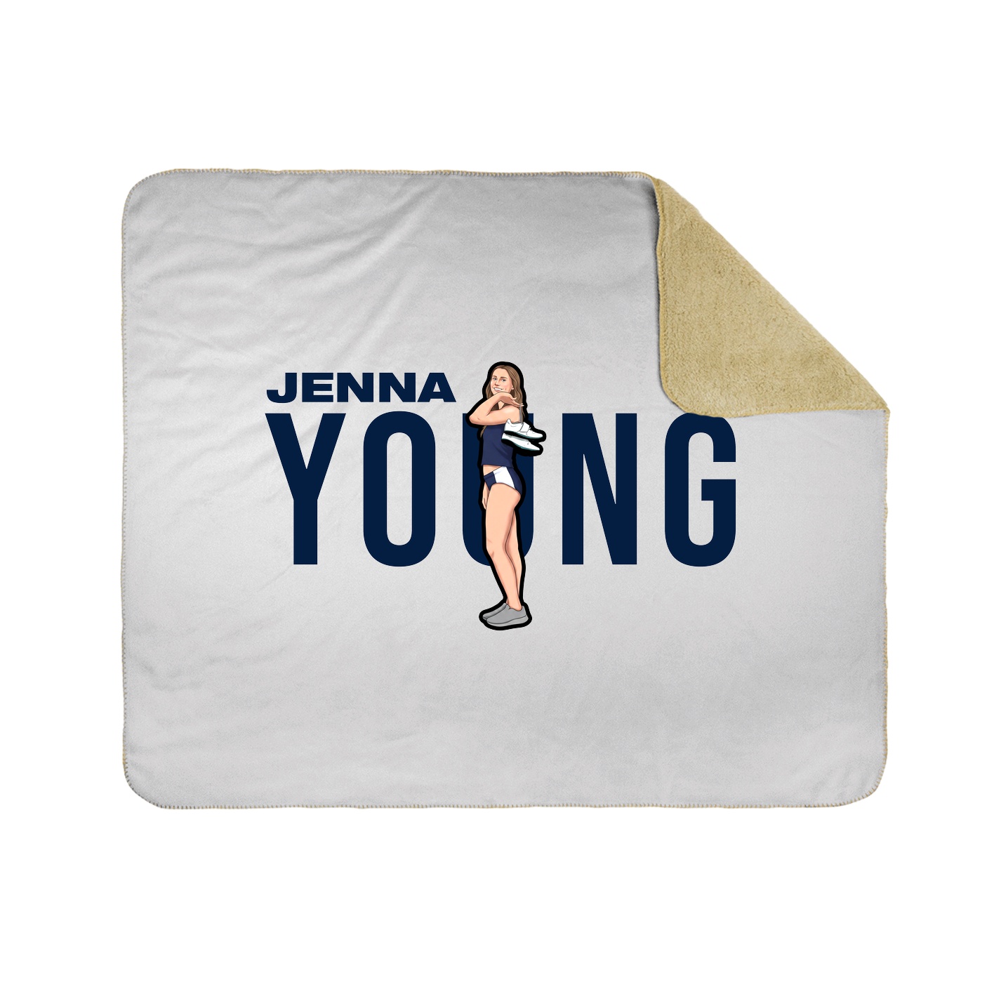 Throw Blanket — Player Name in White