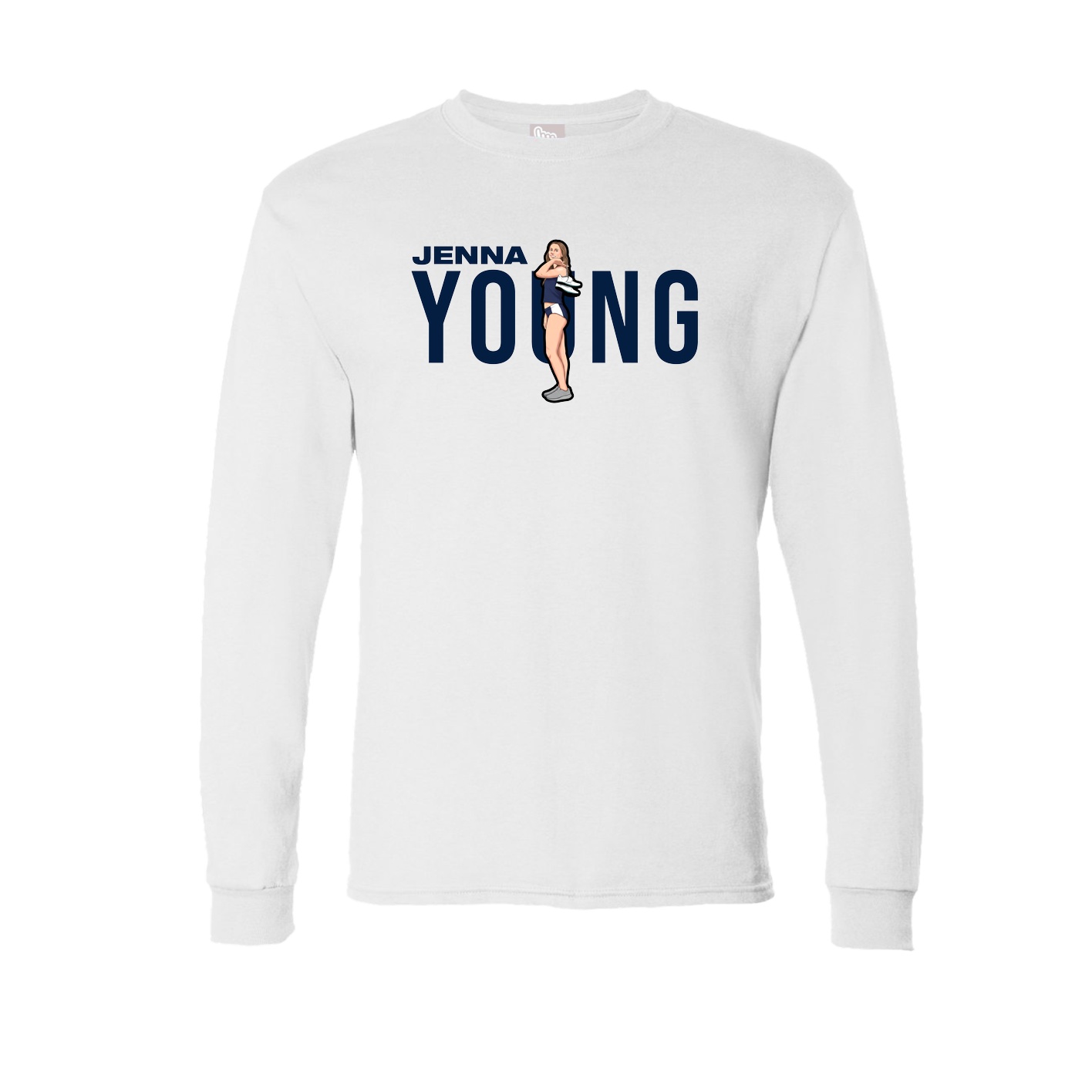 Long Sleeve Tee — Player Name in White