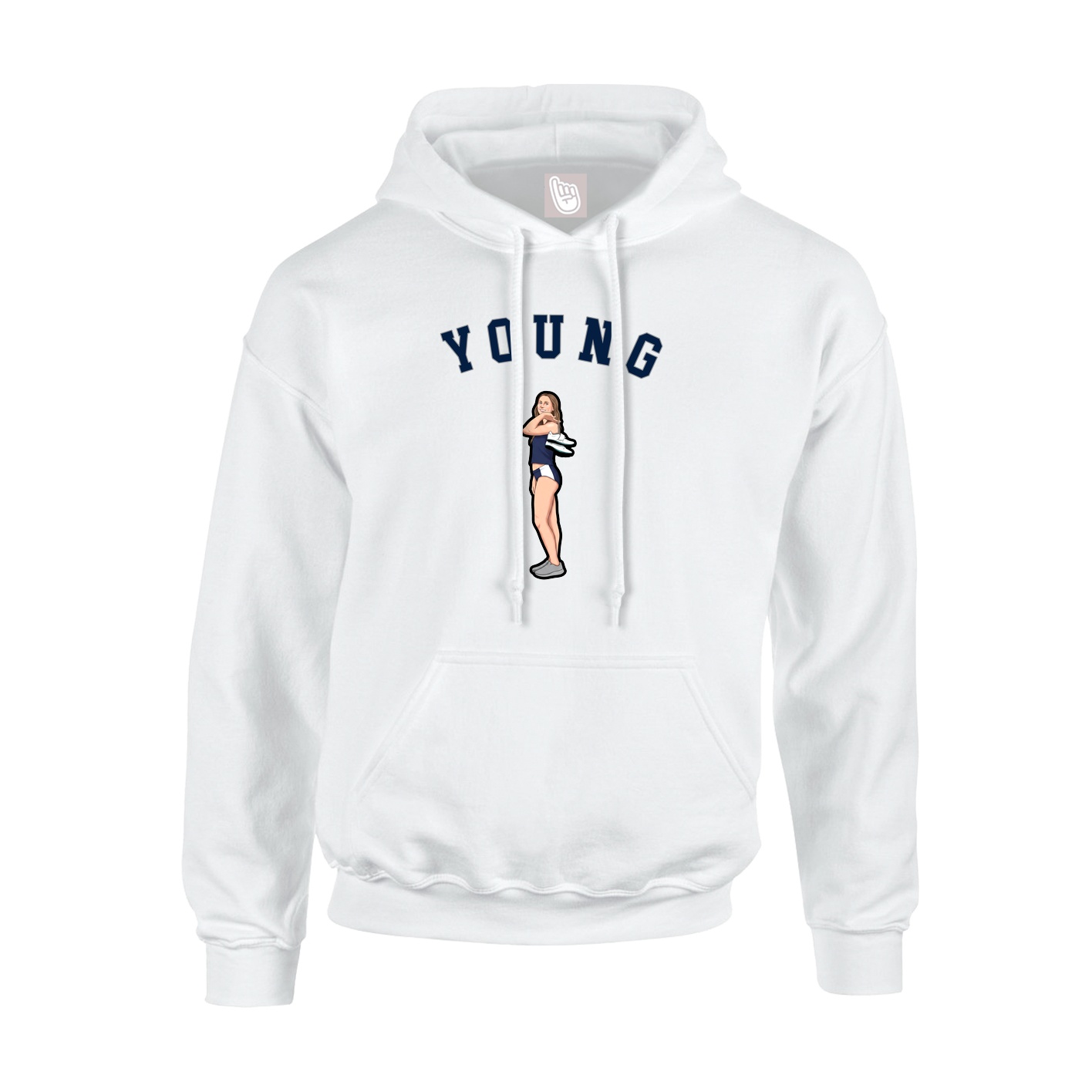 Youth Hoodie — Shirsey Arch in White