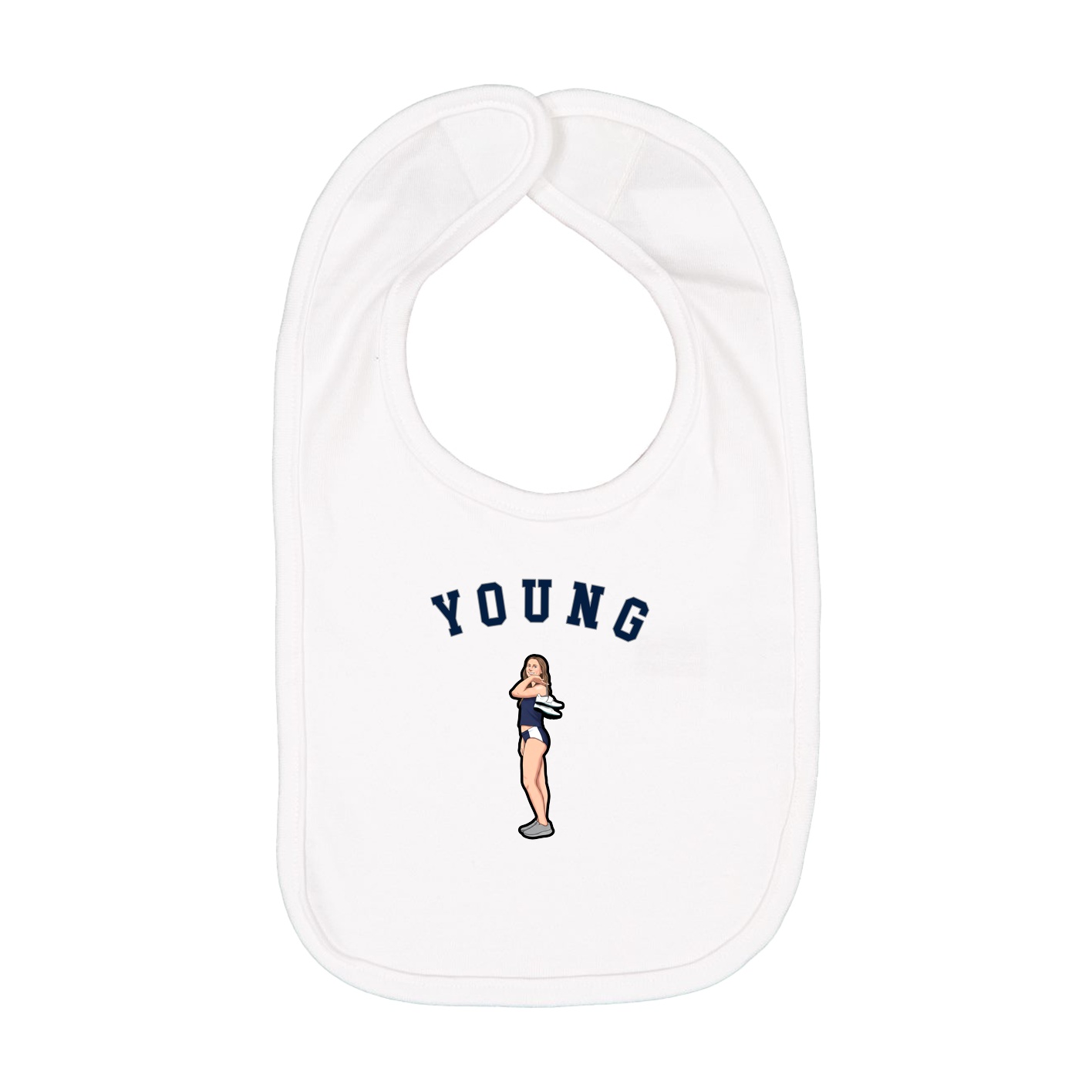 Infant Bib — Shirsey Arch in White