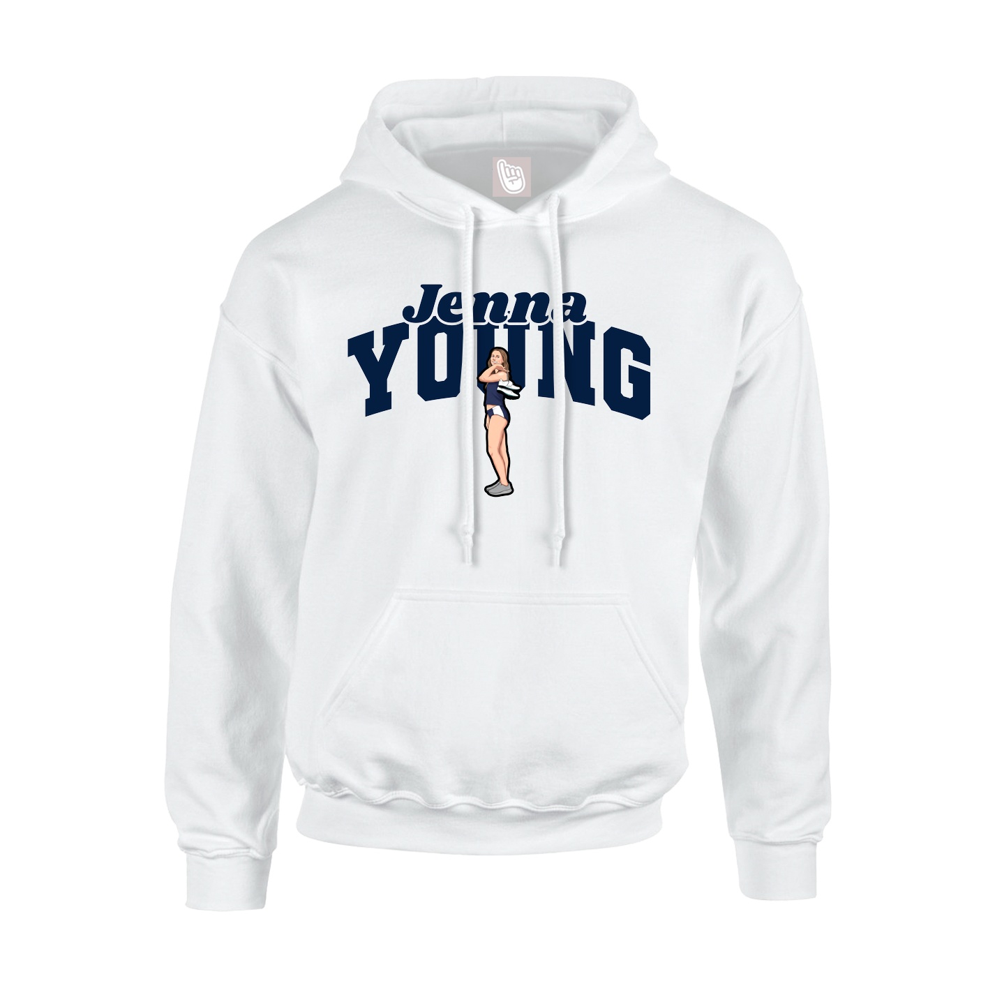 Hoodie — Signature Arch in White