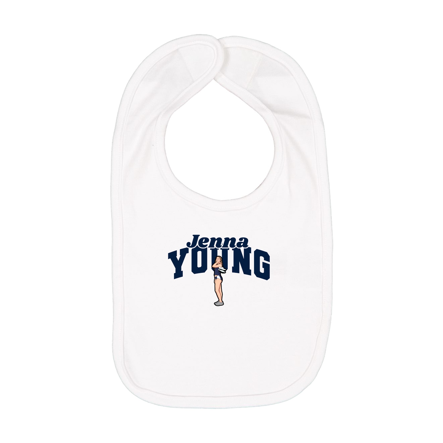 Infant Bib — Signature Arch in White