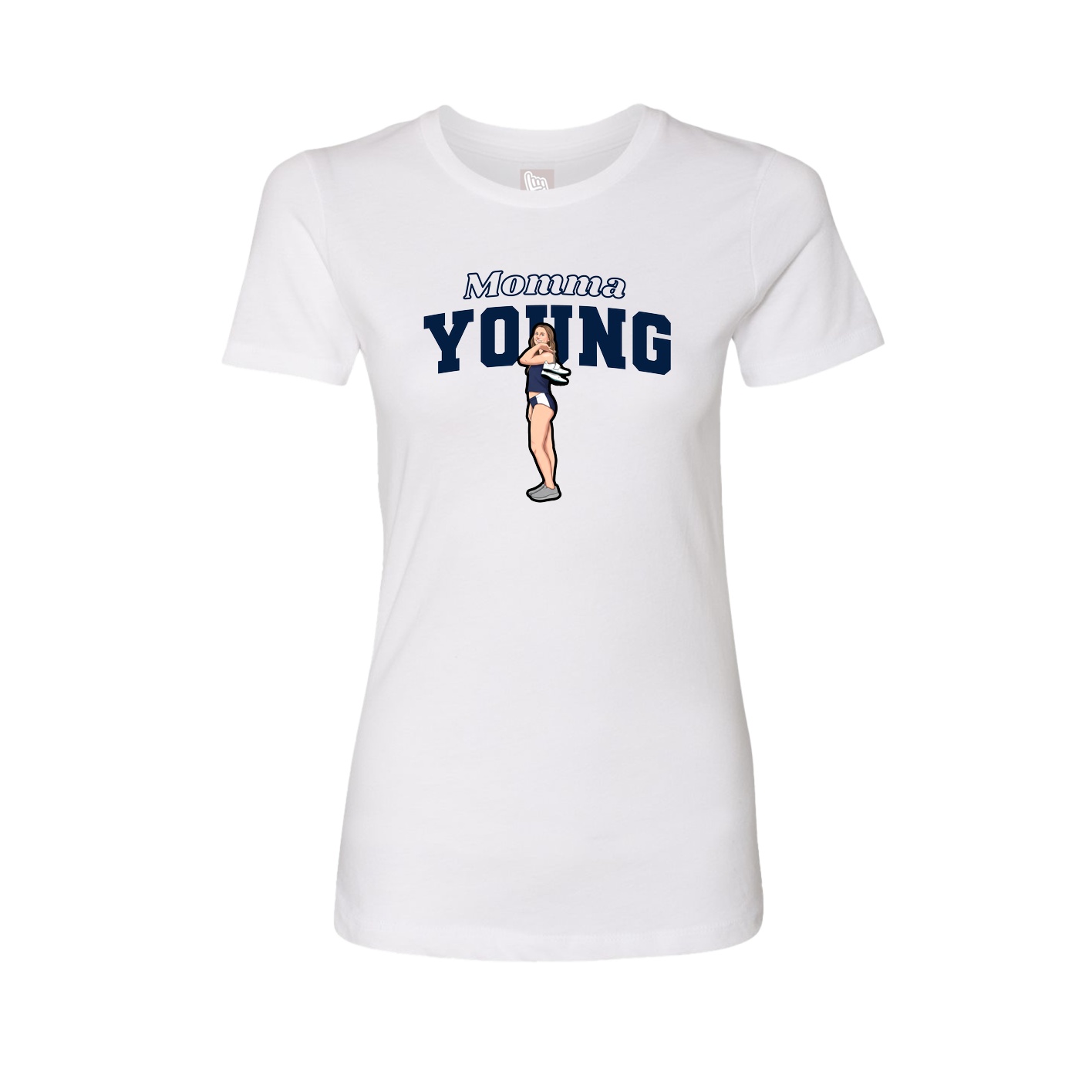 Womens Tee — Mothers Day Block in White