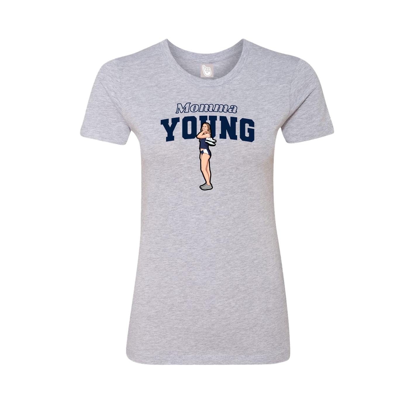 Womens Tee — Mothers Day Block in Grey