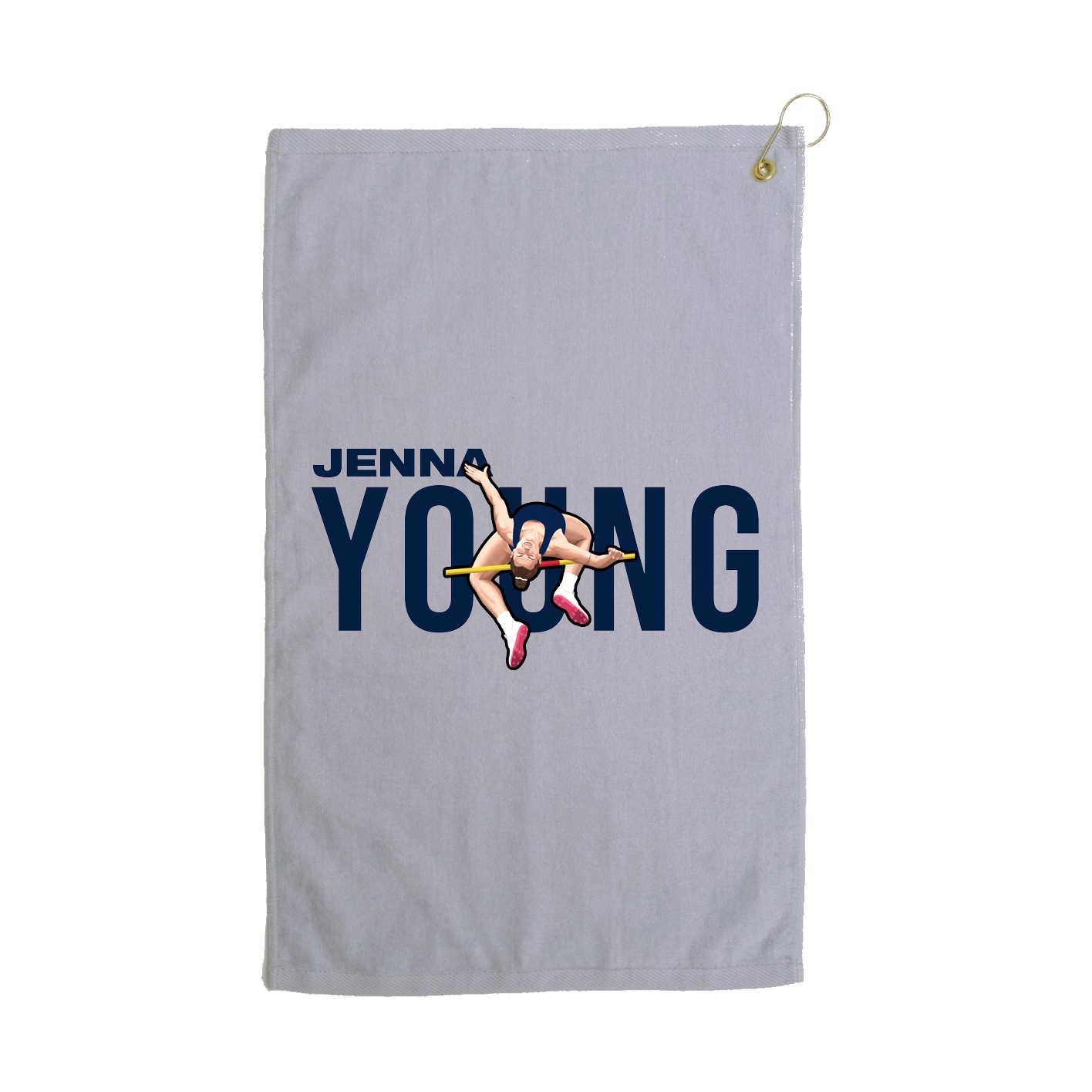 Golf Towel — Player Name in Grey