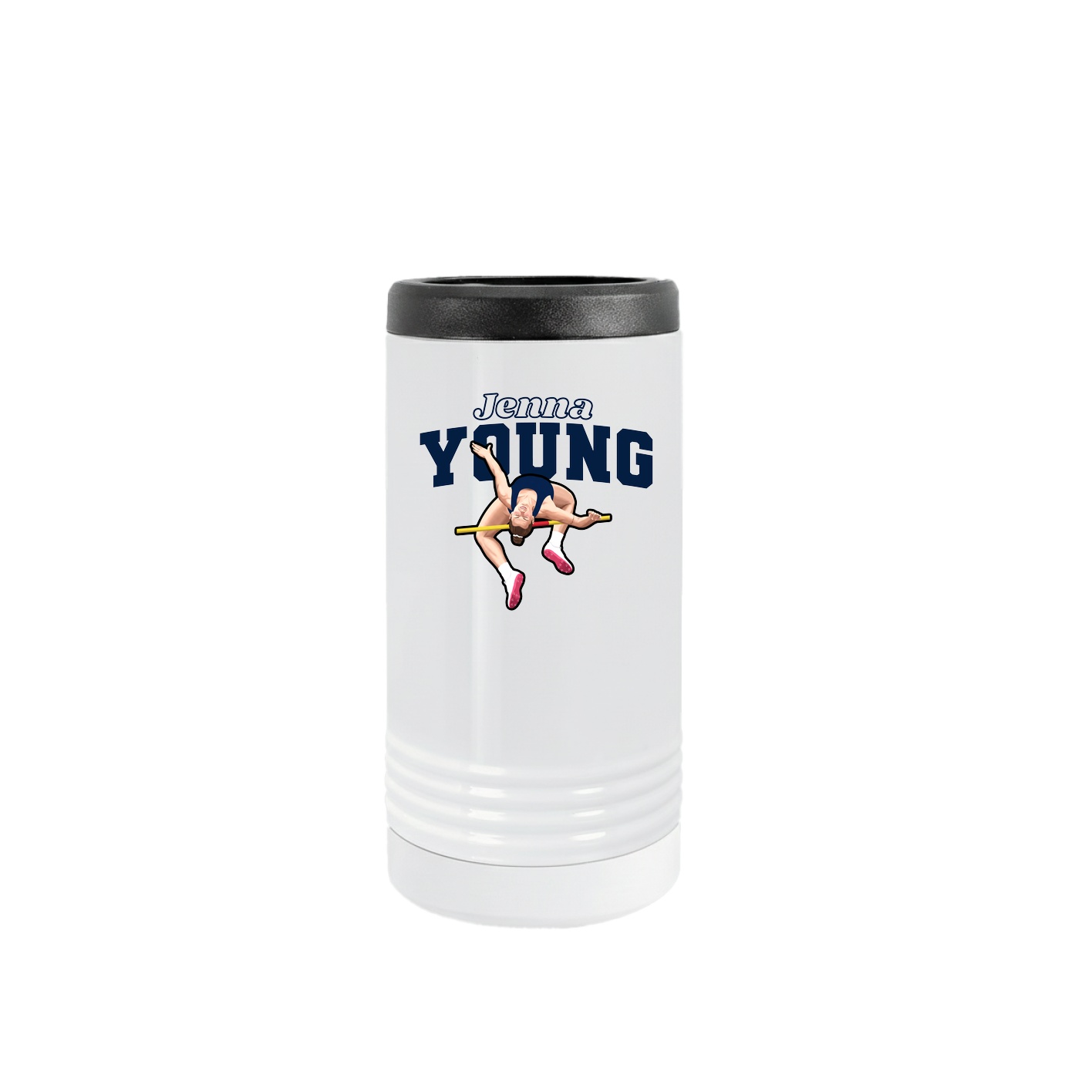 Slim Beverage Holder — Name Arch in White