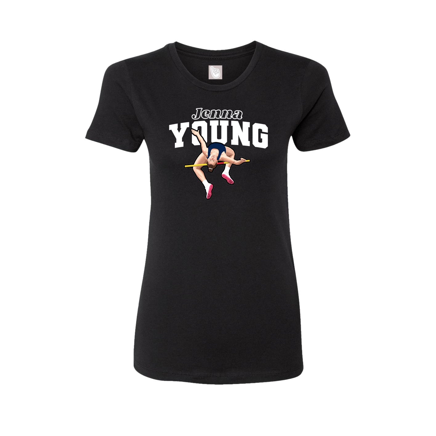 Womens Tee — Name Arch in Black