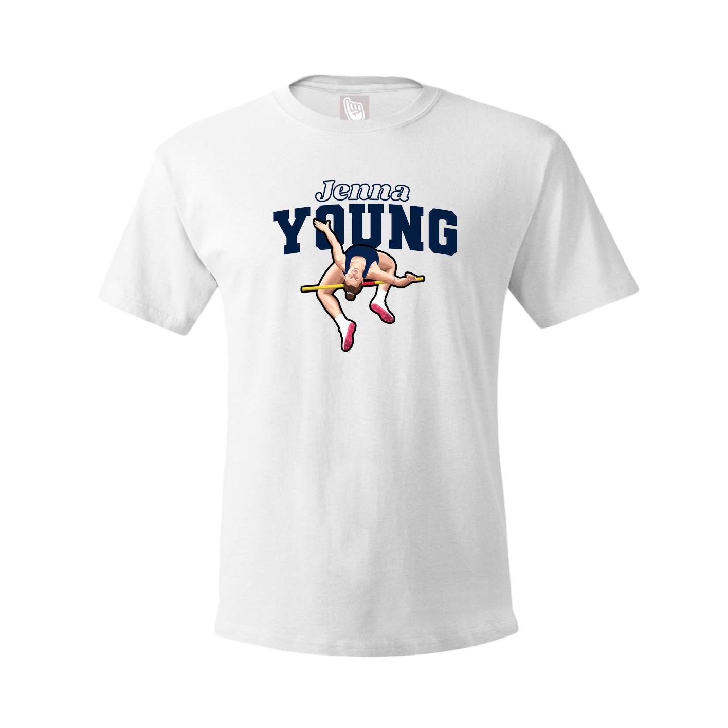 Youth Tee — Name Arch in White