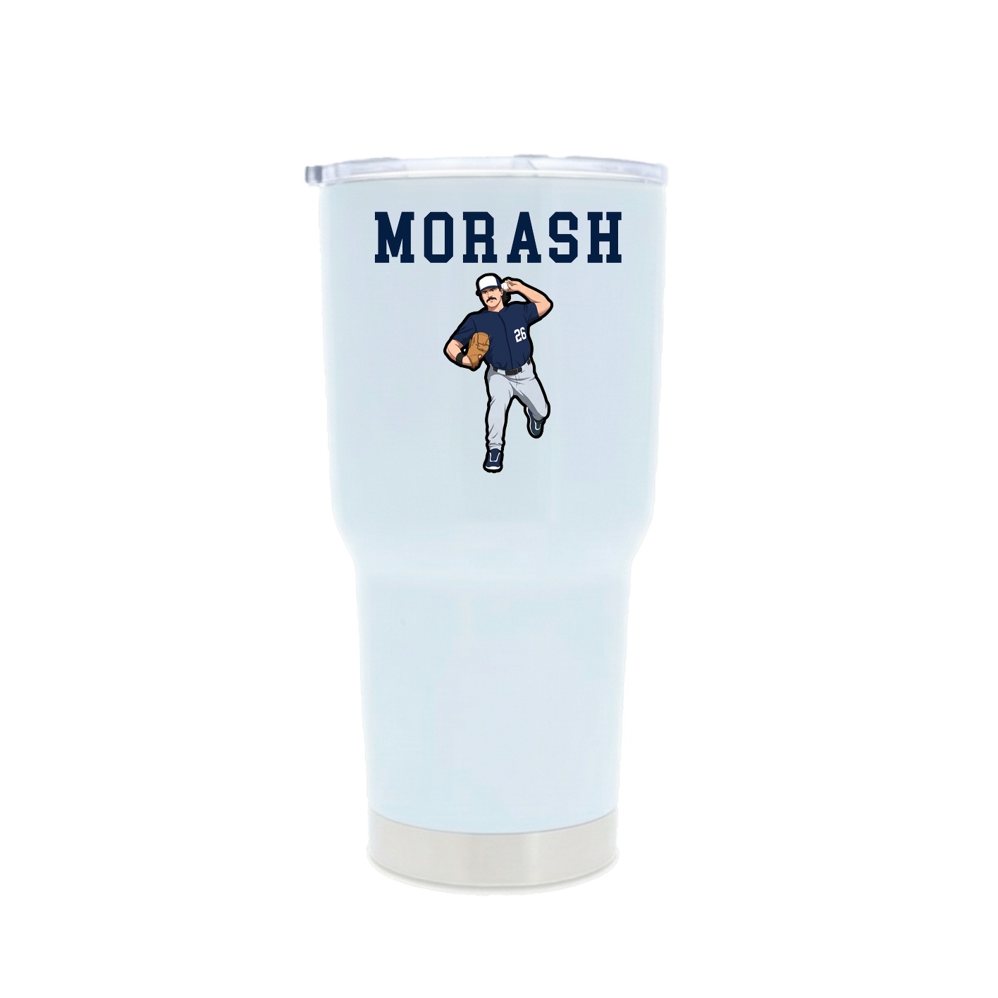 30oz Stainless Steel Tumbler — Shirsey in White