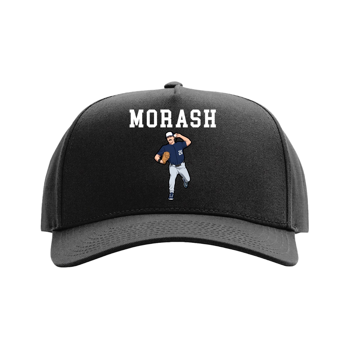 Full Fabric Five-Panel Champ Cap — Shirsey in Black