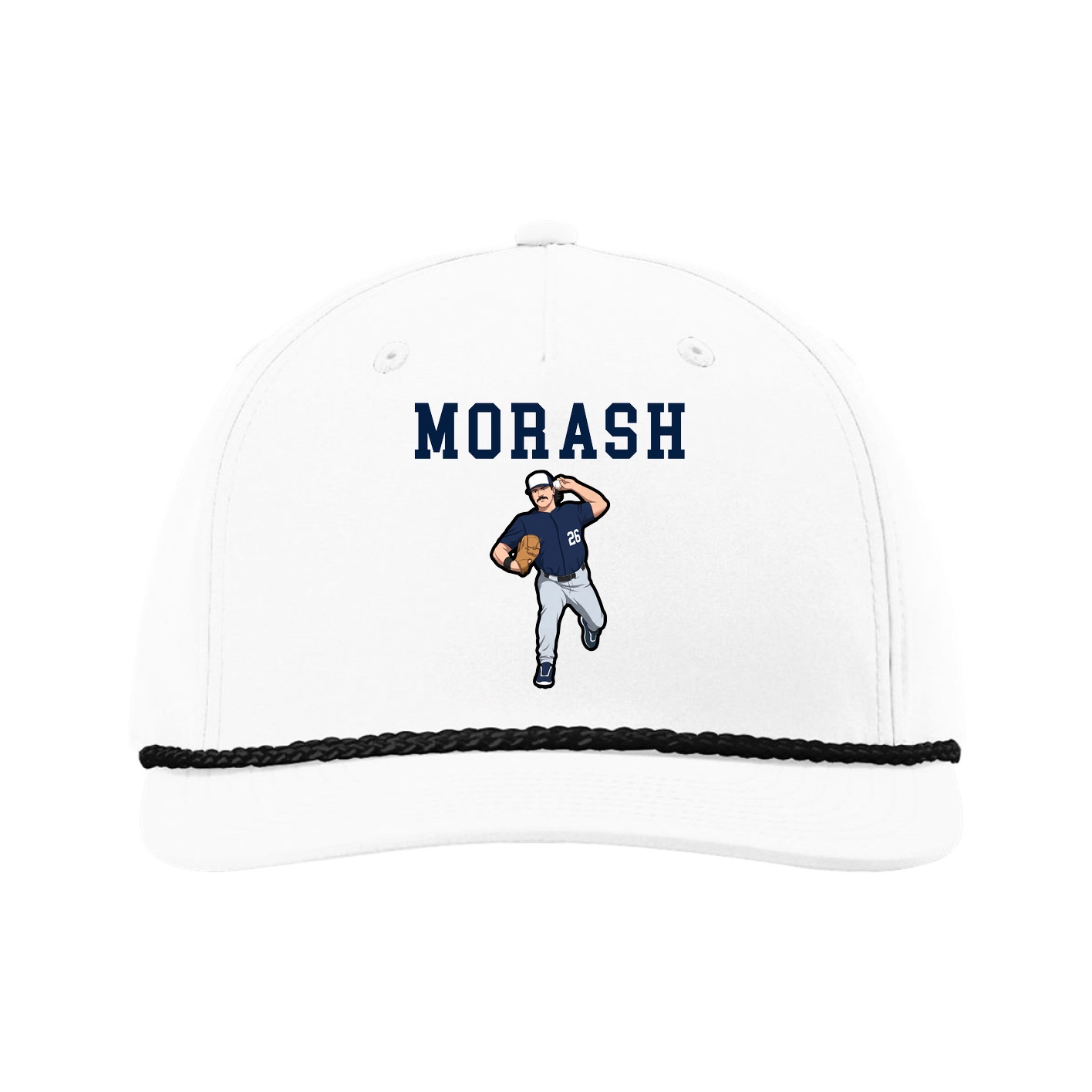 Five-Panel Classic Rope Cap — Shirsey in White