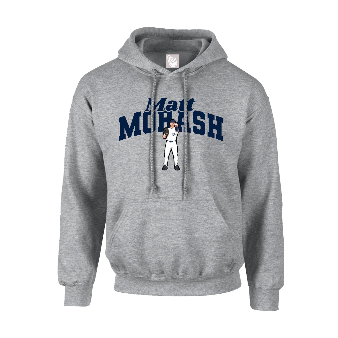 Youth Hoodie — Signature Arch in Grey