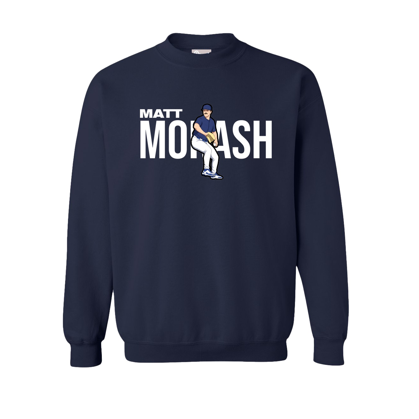 Fleece Crew — Player Name in Navy