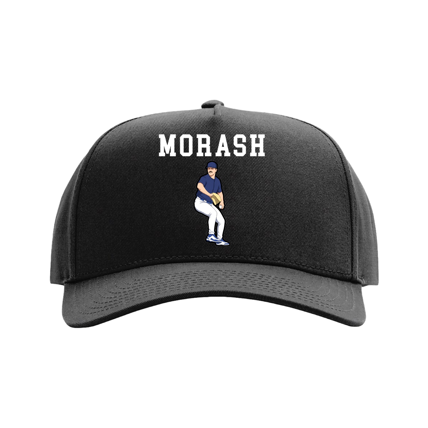 Full Fabric Five-Panel Champ Cap — Shirsey in Black