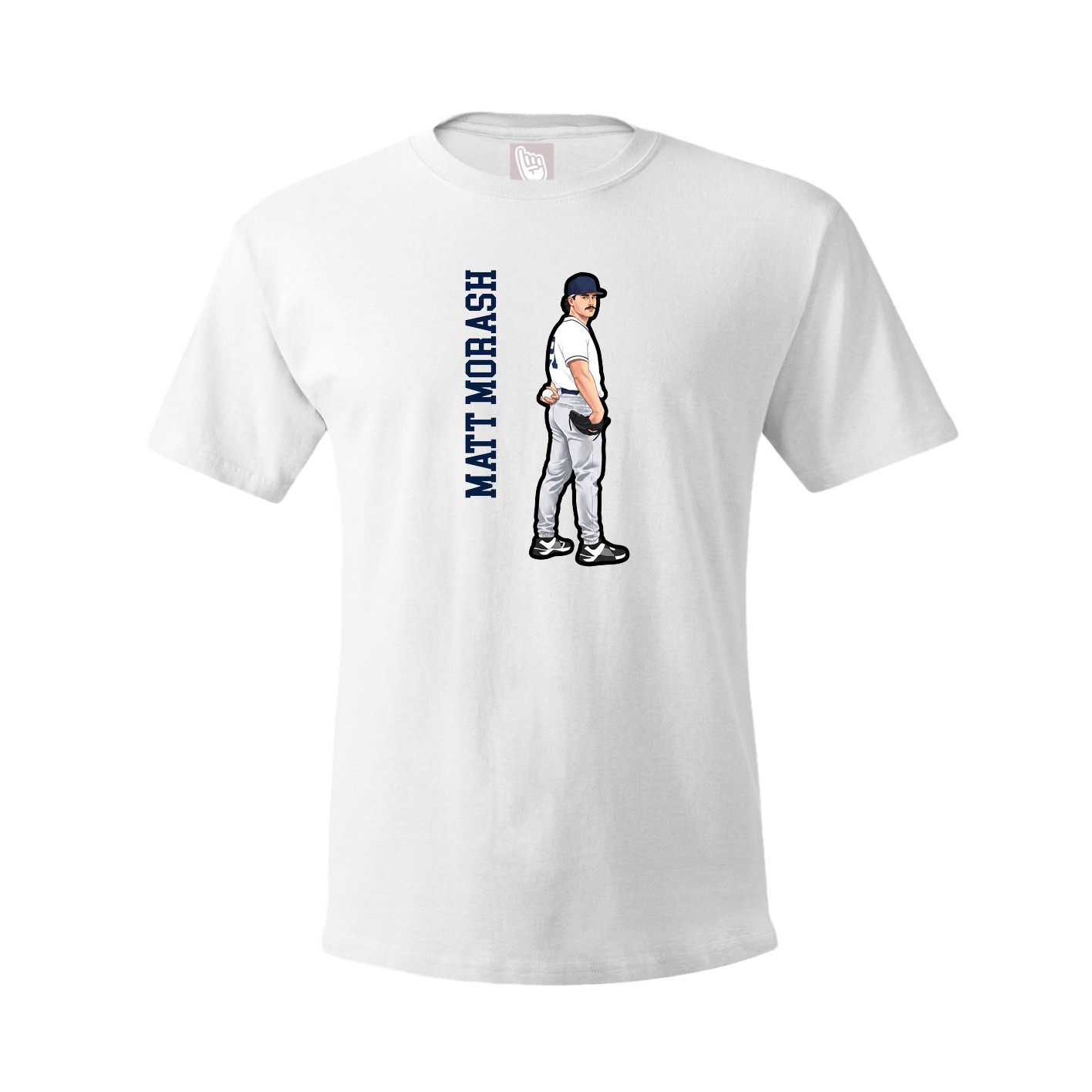 Tee — Name Vertical in White