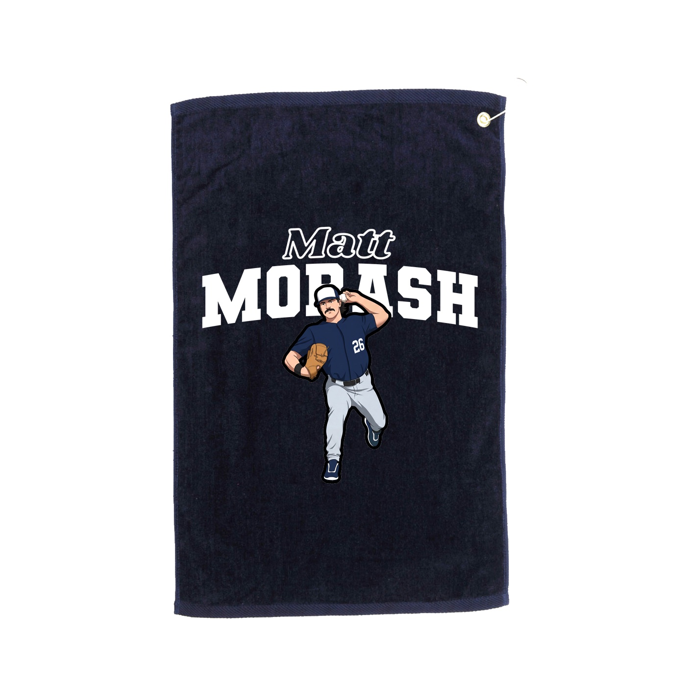 Golf Towel — Name Arch in Navy
