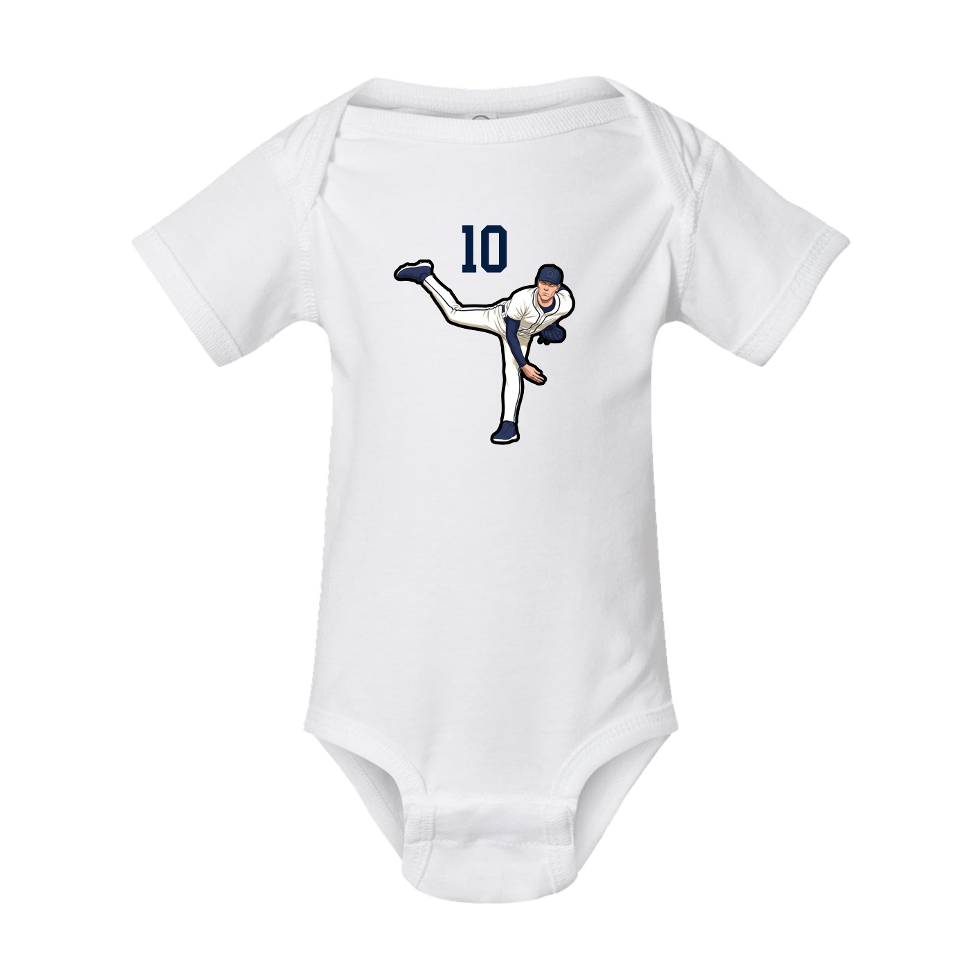 Baby Onesie — Number Top in White