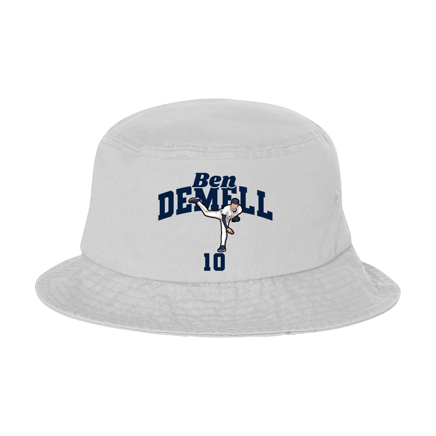 Bucket Cap — Signature Arch in White