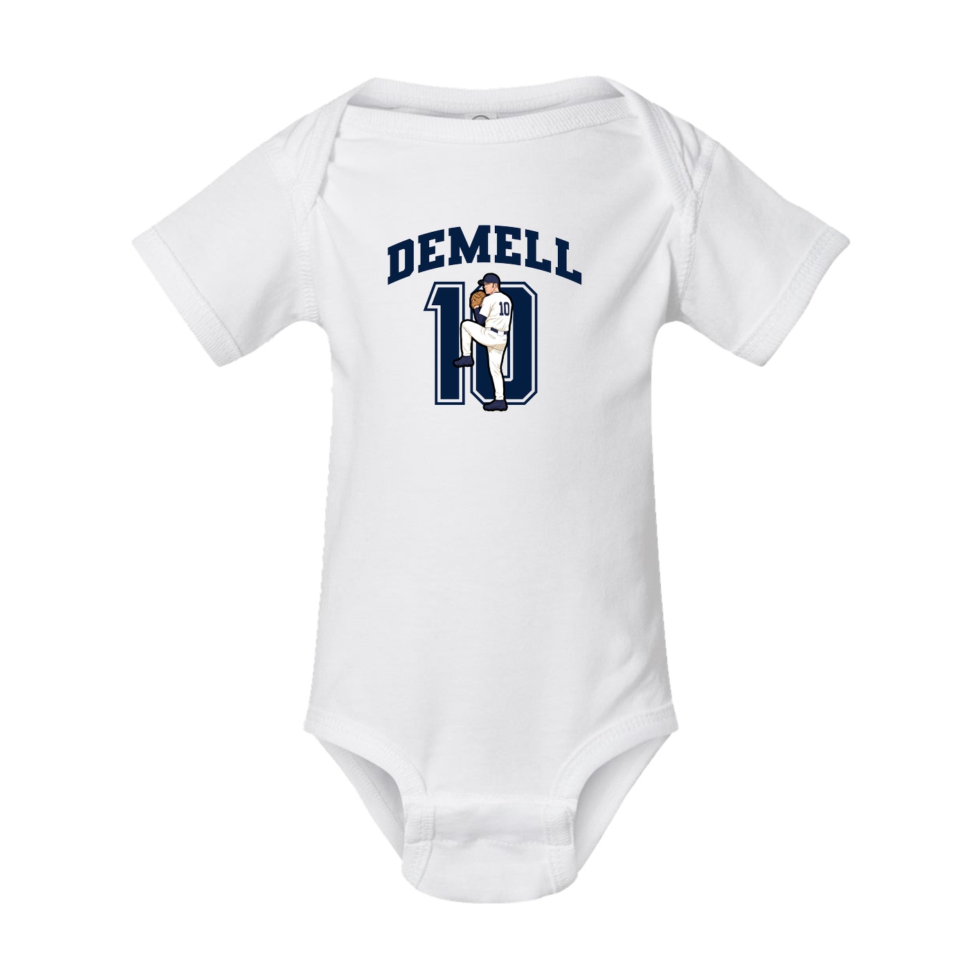 Baby Onesie — Number in White