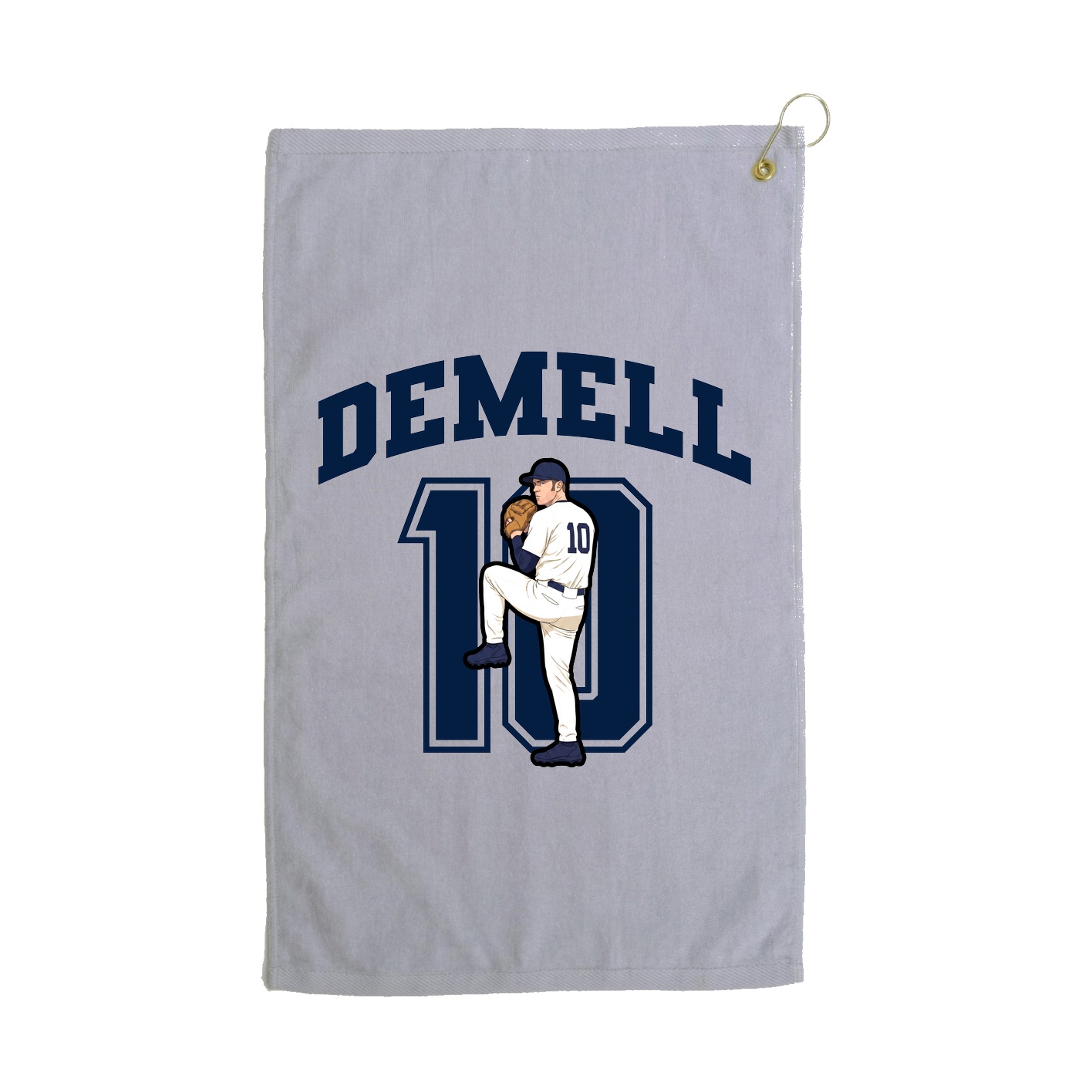 Golf Towel — Number in Grey