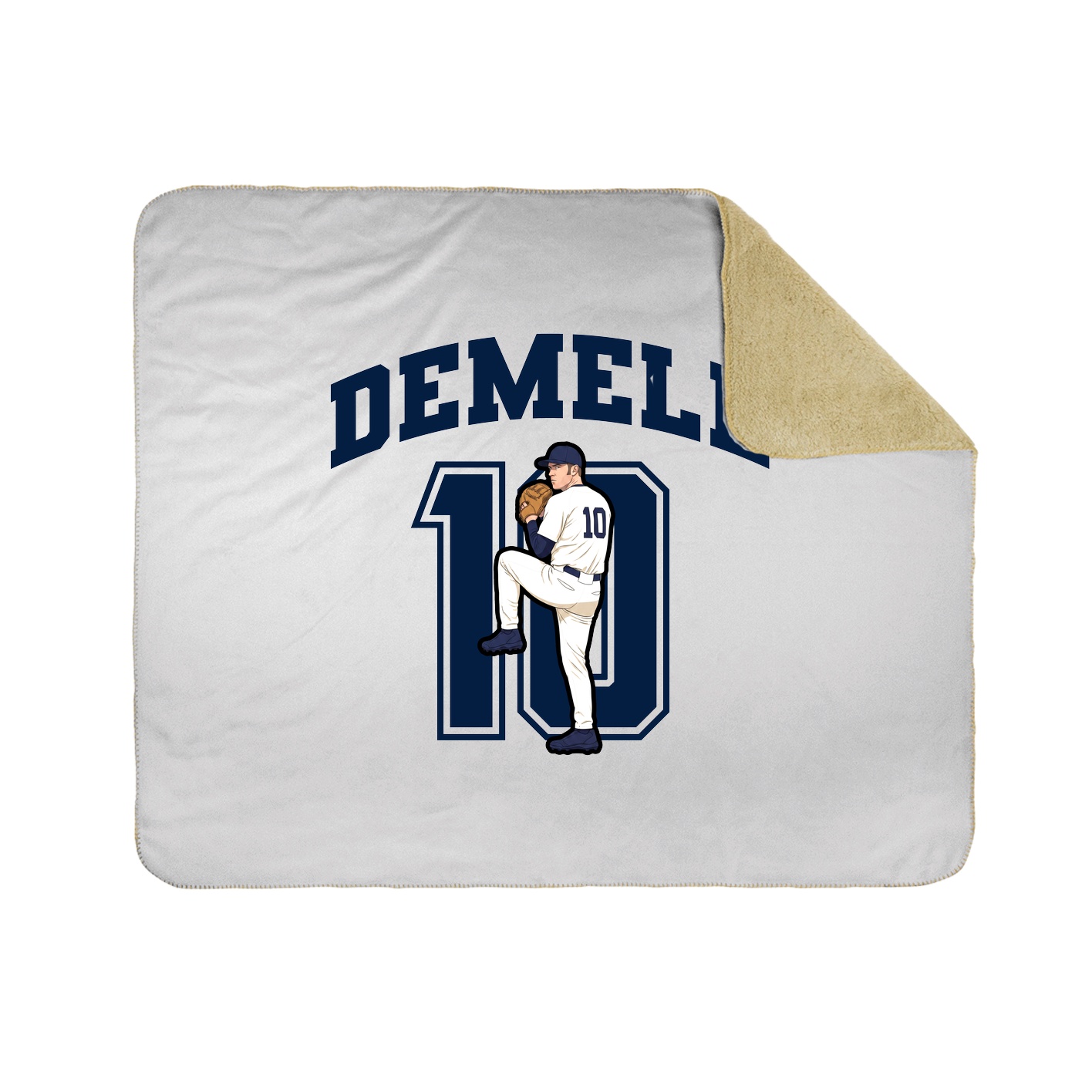 Throw Blanket — Number in White