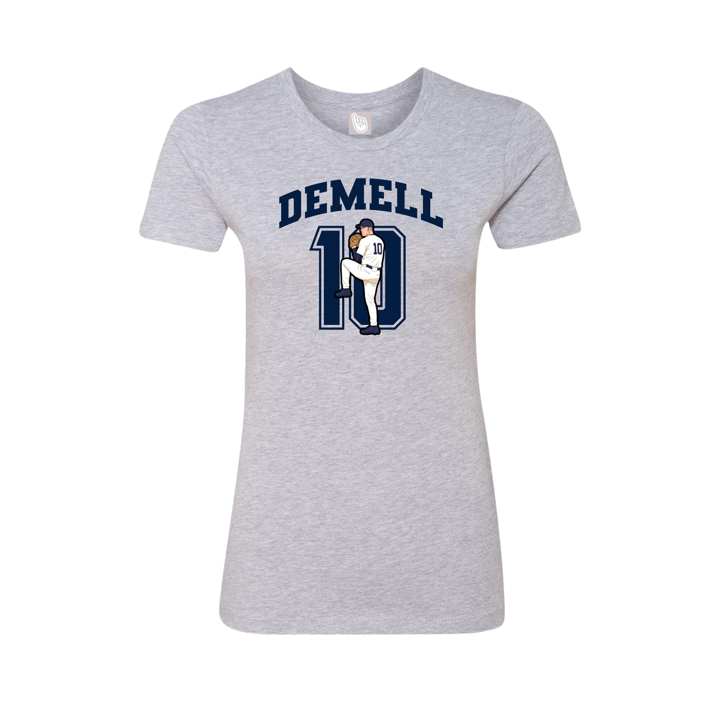Fitted Women's Tee — Number in Grey