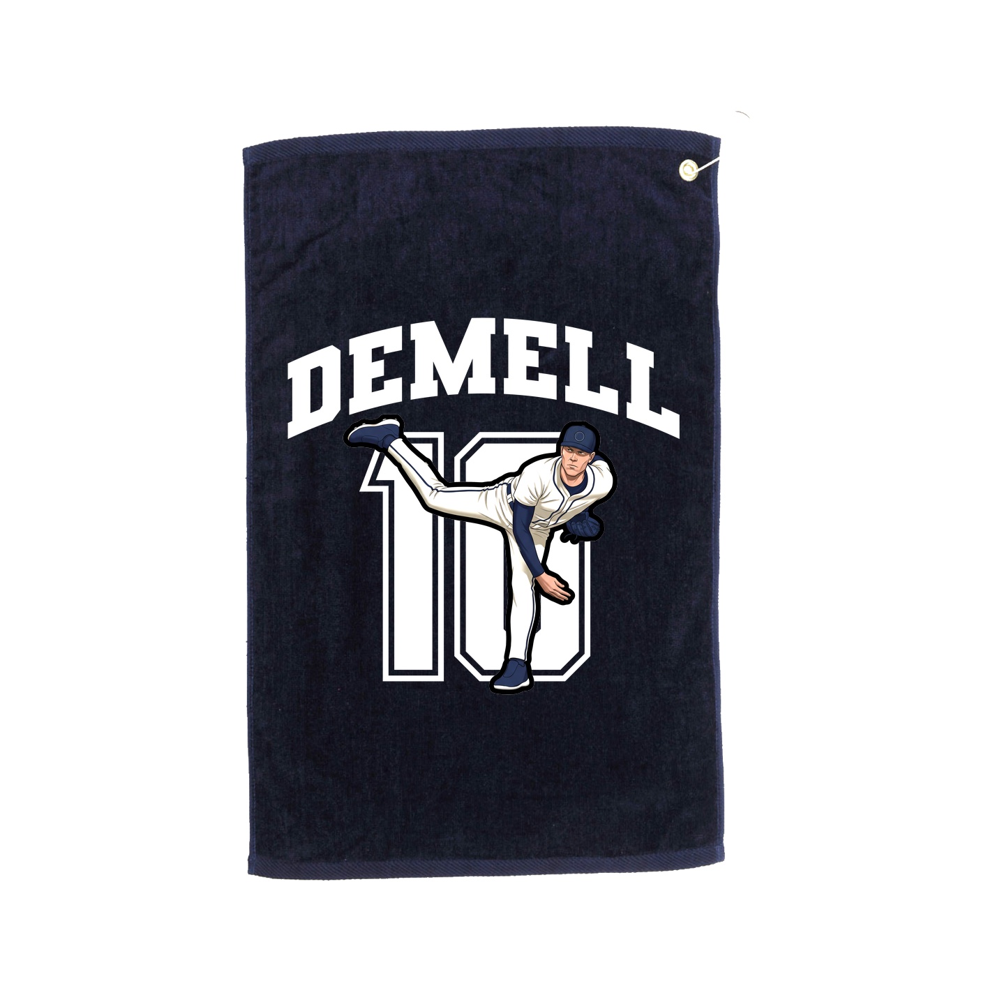 Golf Towel — Number in Navy