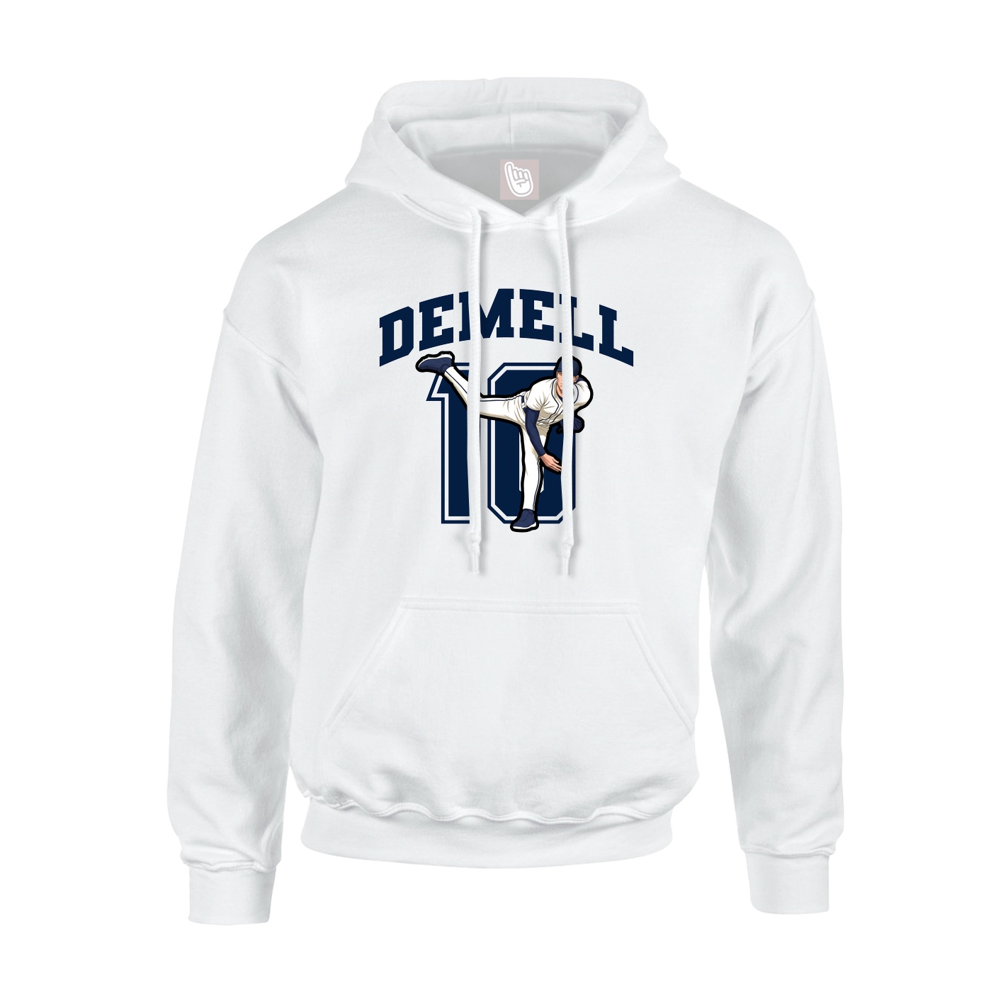 Hoodie — Number in White