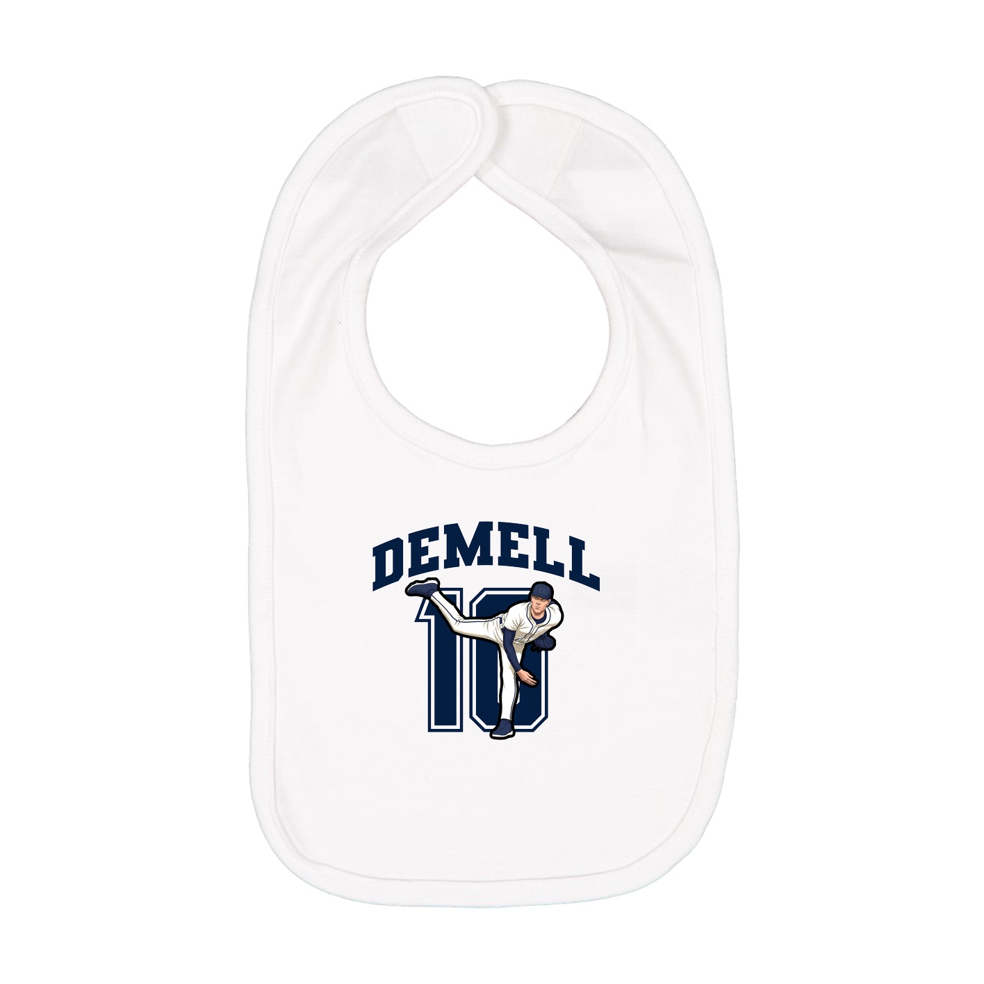 Infant Bib — Number in White