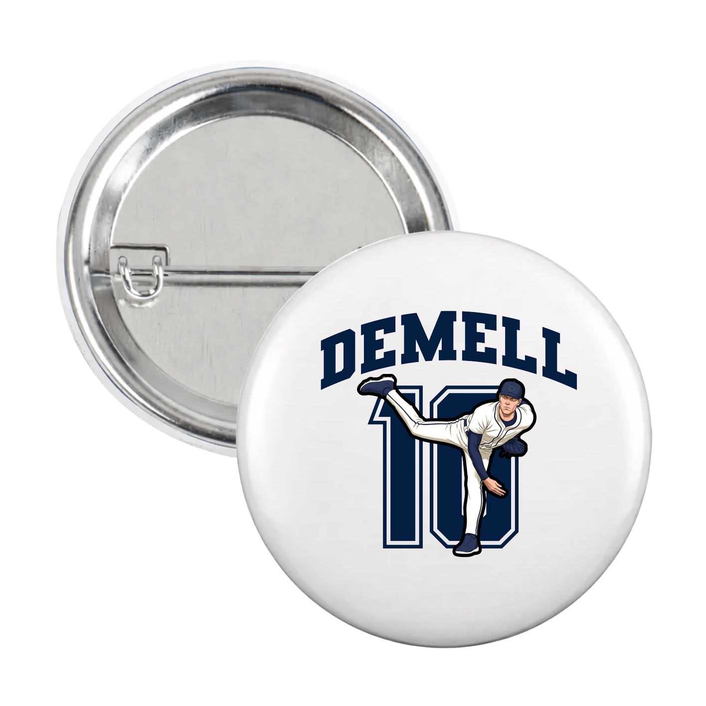 Game Day Button — Number in White