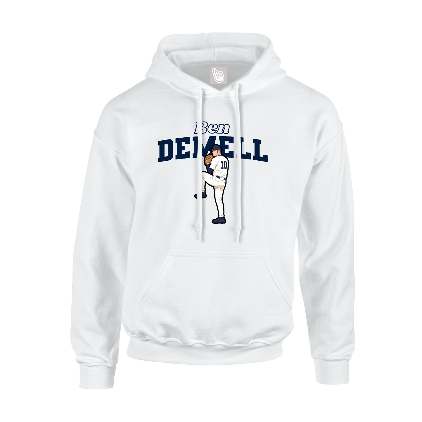 Hoodie — Name Arch in White