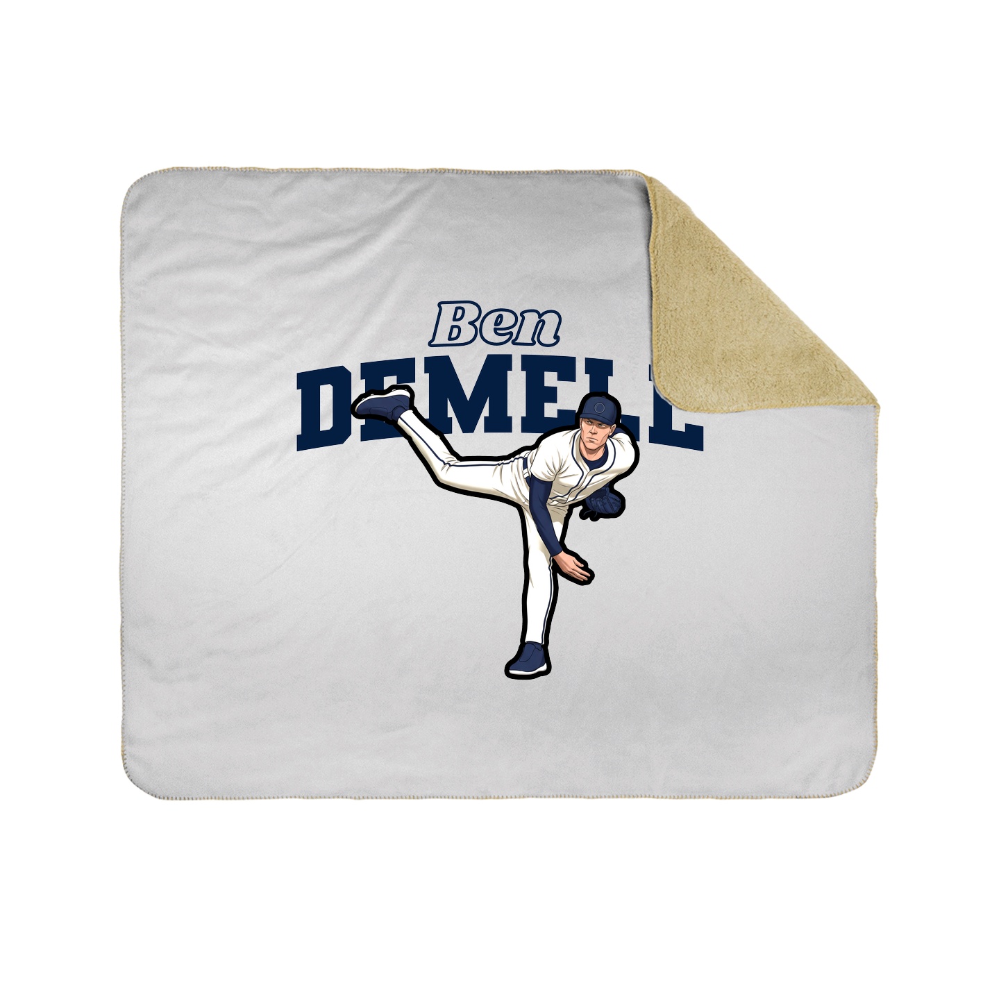 Throw Blanket — Name Arch in White