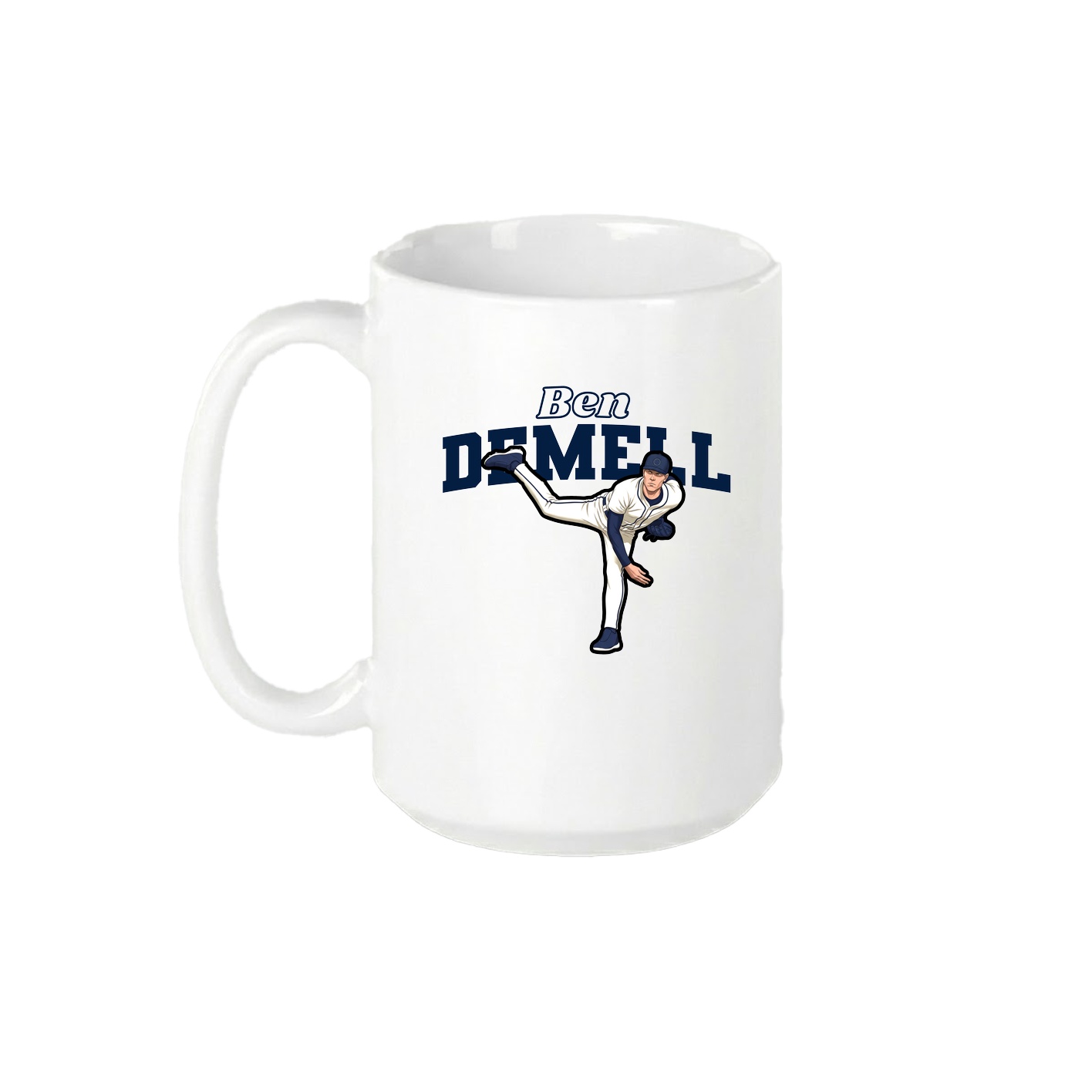 15oz Coffee Mug — Name Arch in White