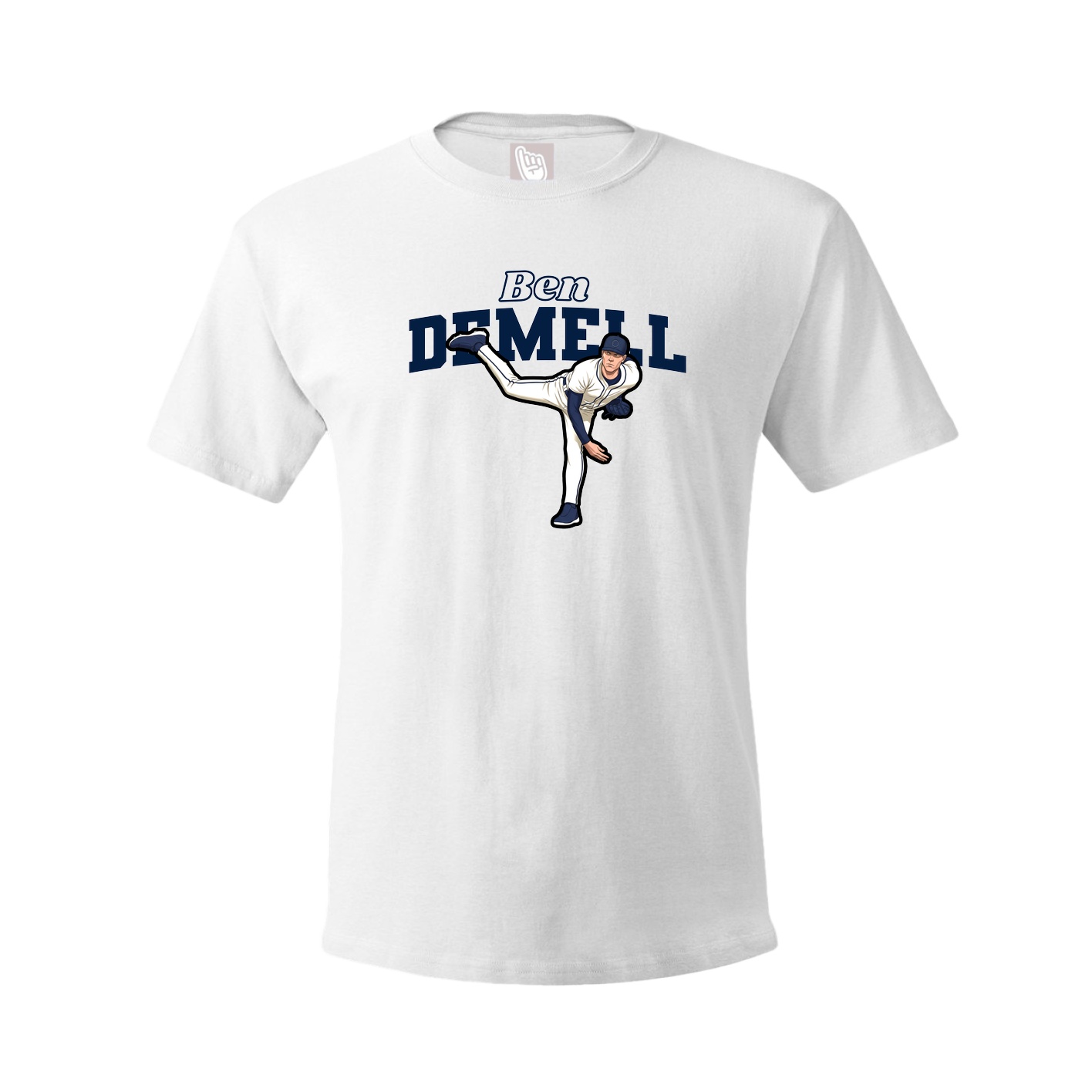 Youth Tee — Name Arch in White