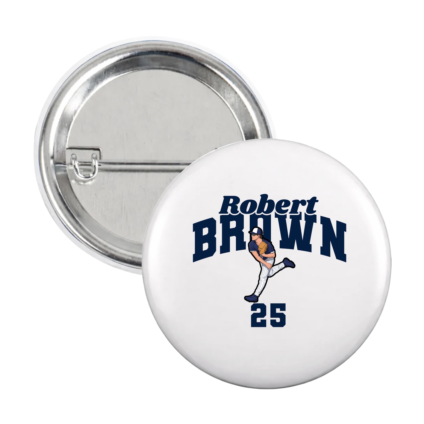 Game Day Button — Signature Arch in White