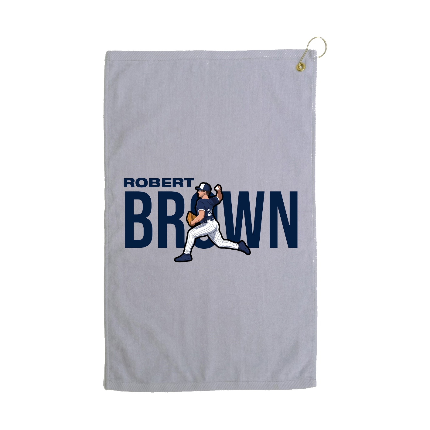 Golf Towel — Player Name in Grey