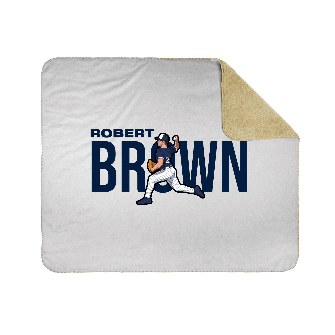 Throw Blanket — Player Name in White