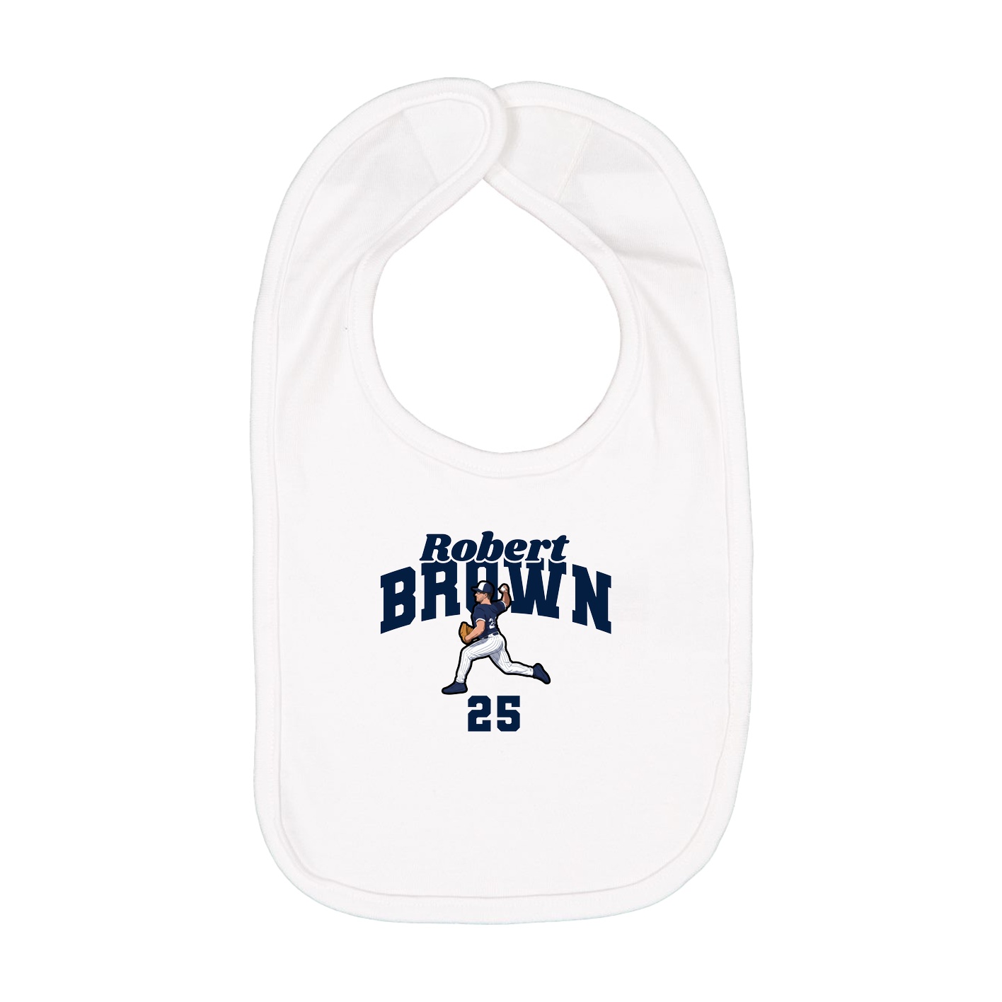 Infant Bib — Signature Arch in White