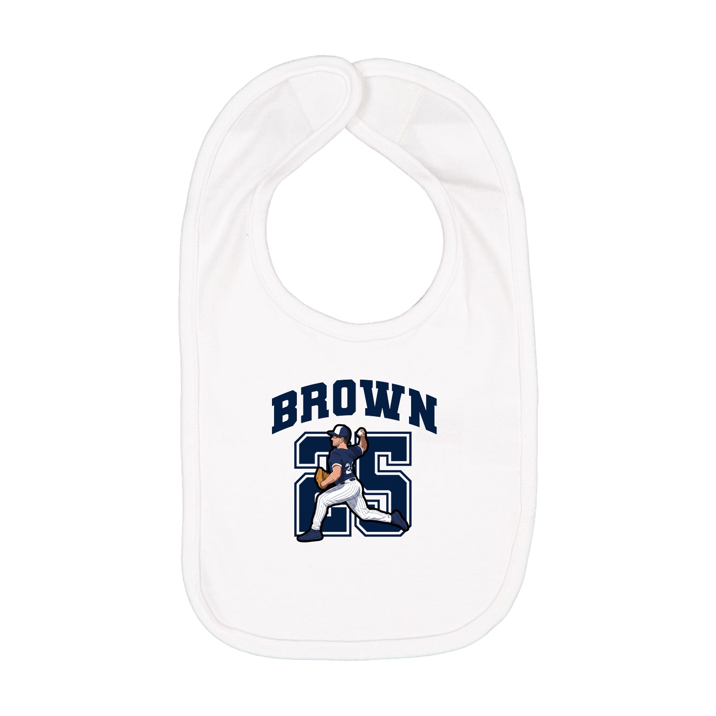 Infant Bib — Number in White